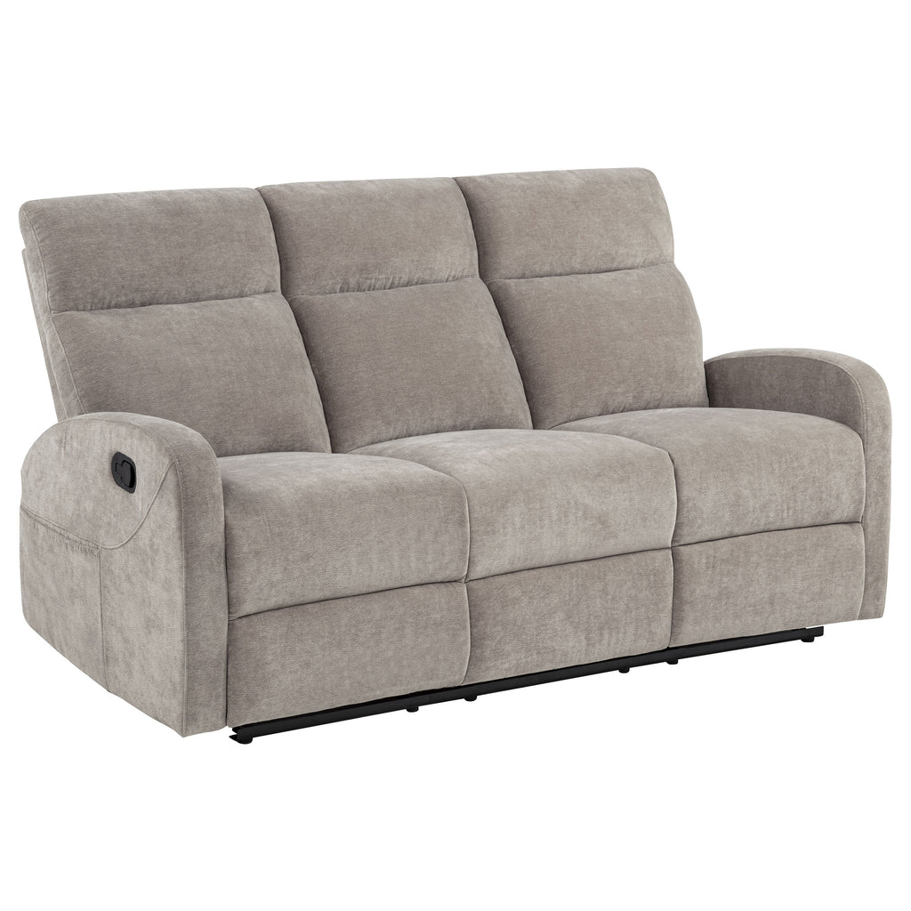 Hamilton Chenille Manual Reclining Sofa Sand