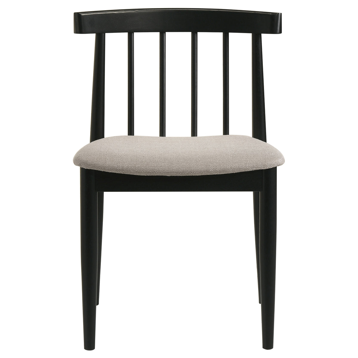 Cullen Dining Side Chair Upholstered Seat Black (Set of 2)