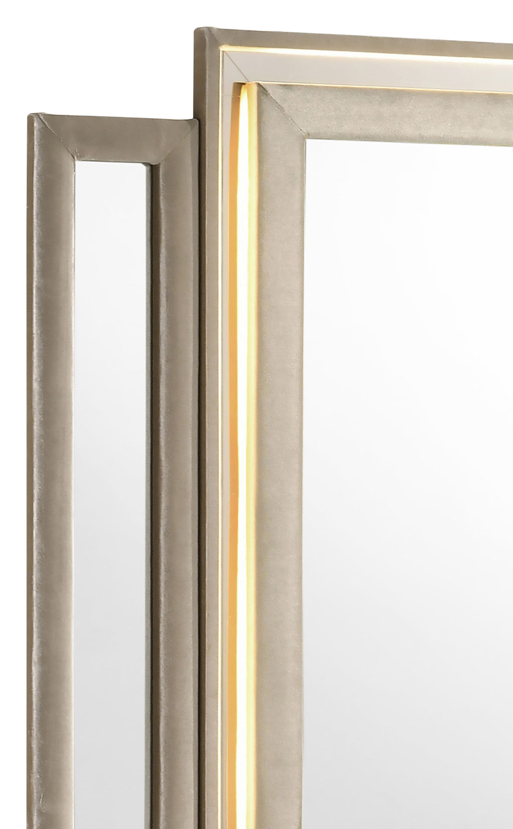 Lorient LED Dresser Mirror Ivory and Camel