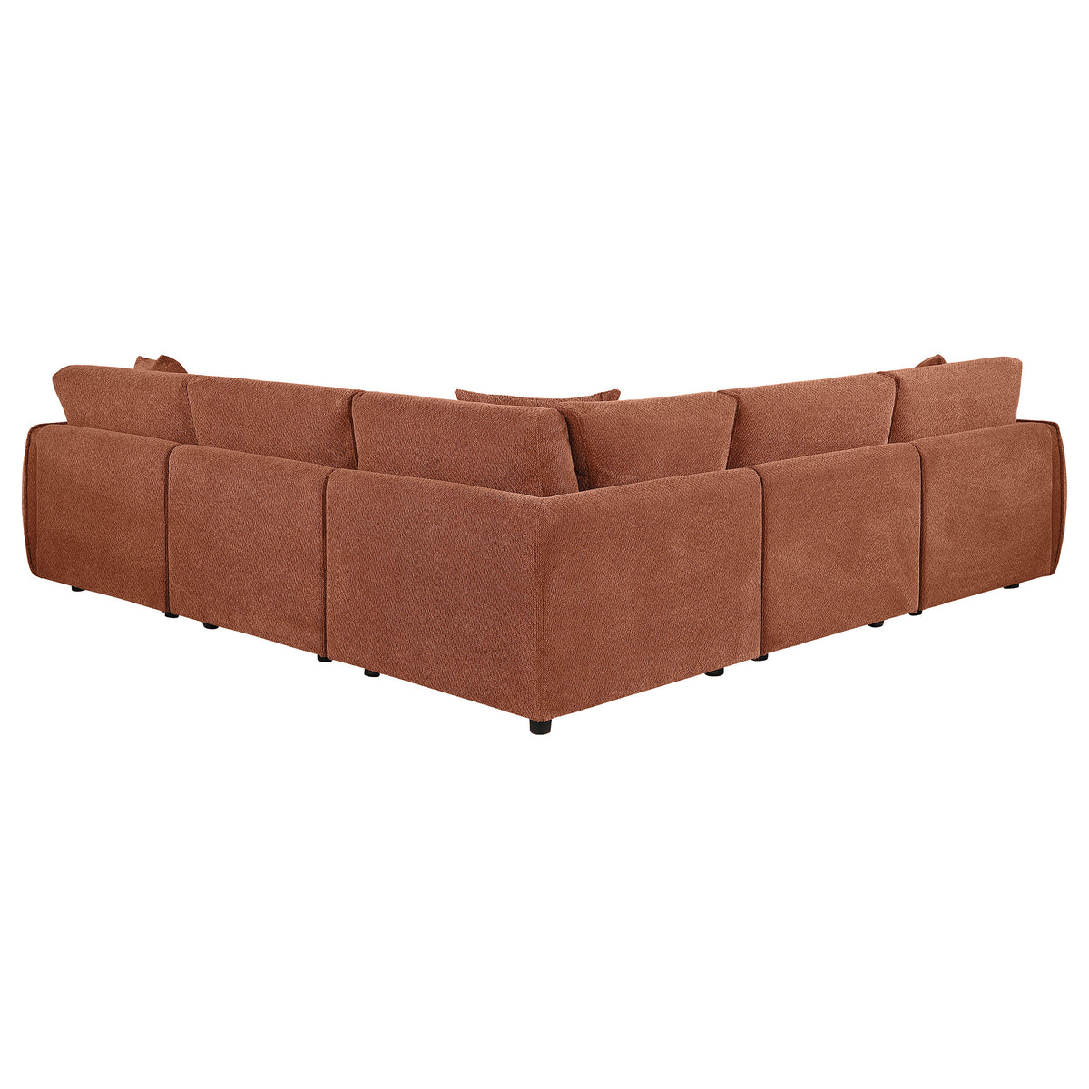 Elysia 5-piece Fabric Upholstered Modular Sectional Sofa Coral