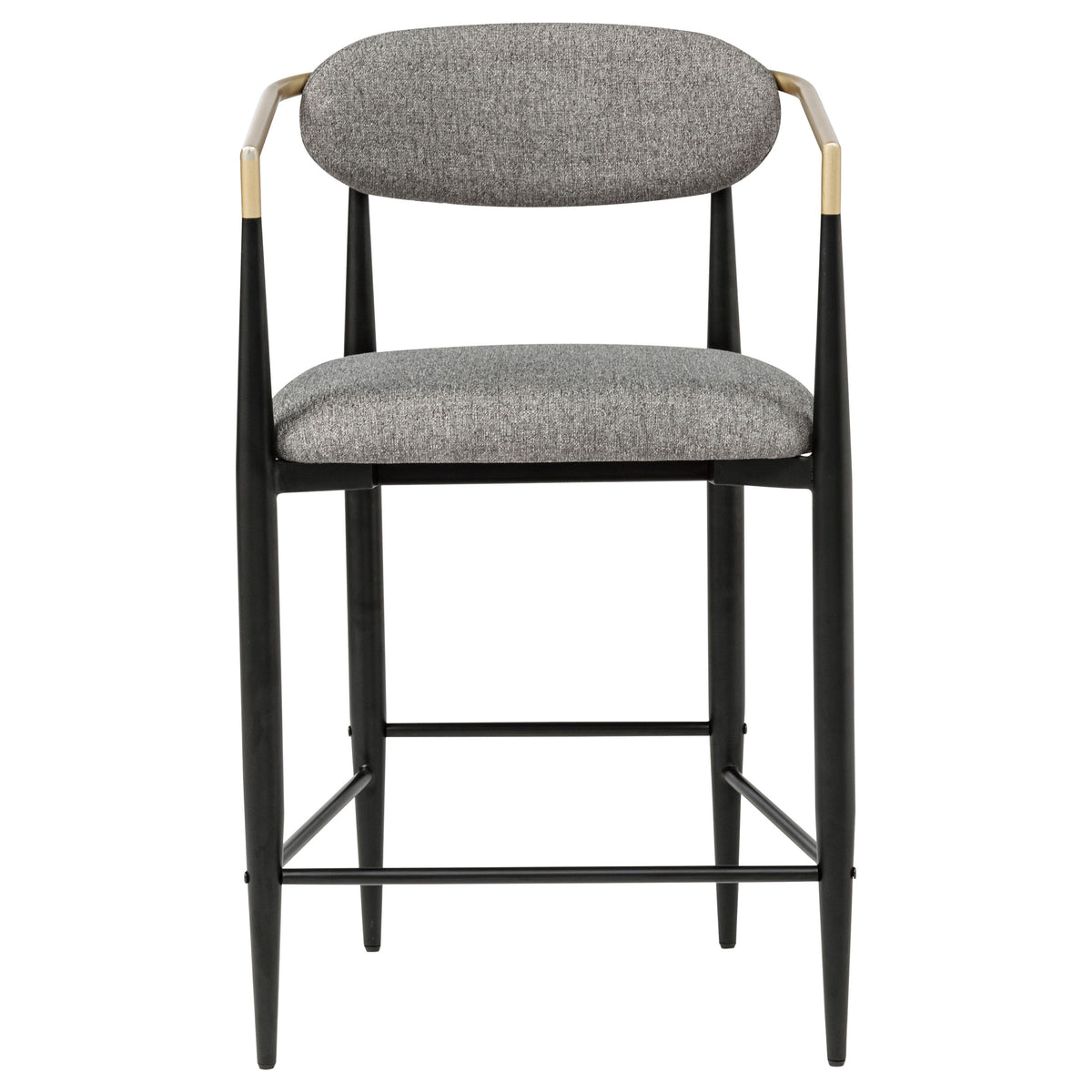 Tina Fabric Upholstered Counter Chair Grey (Set of 2)