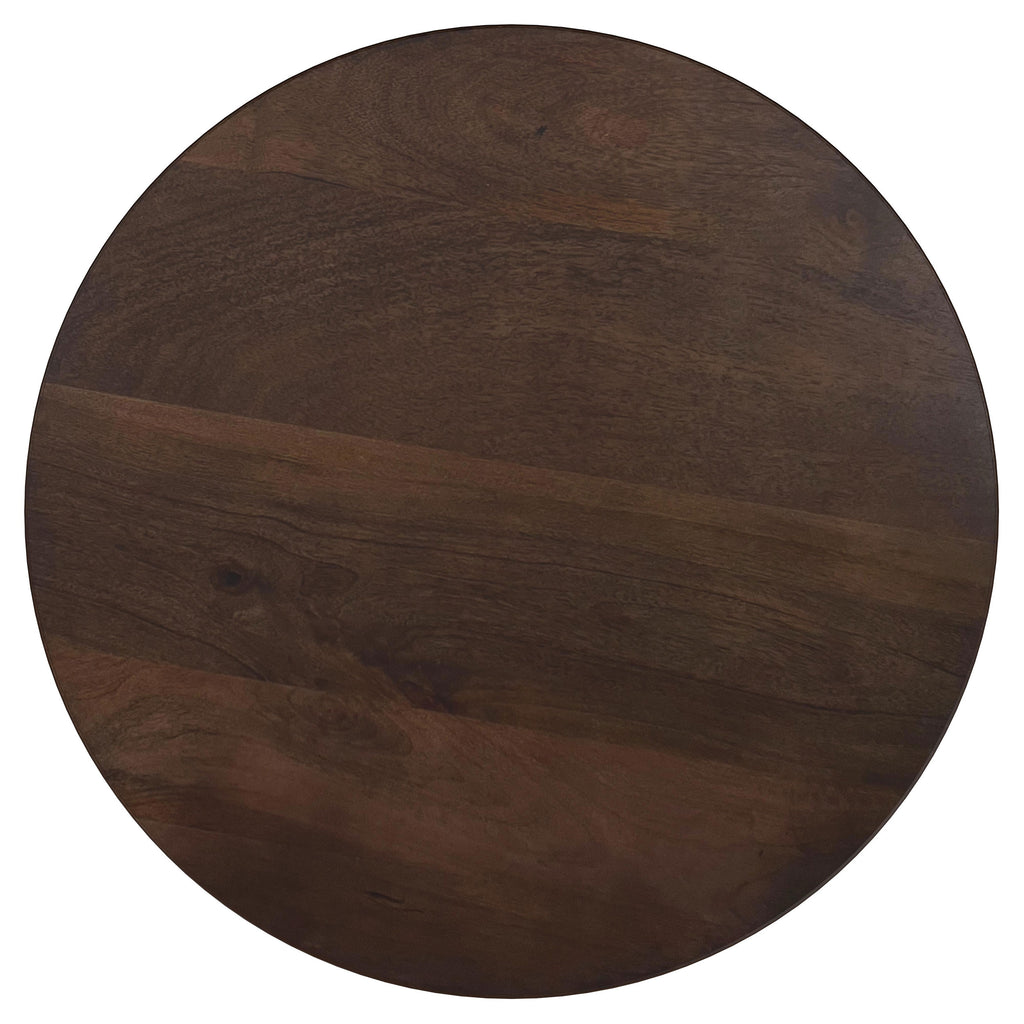 Cayenne Solid Mango Wood Accent Side End Table Walnut