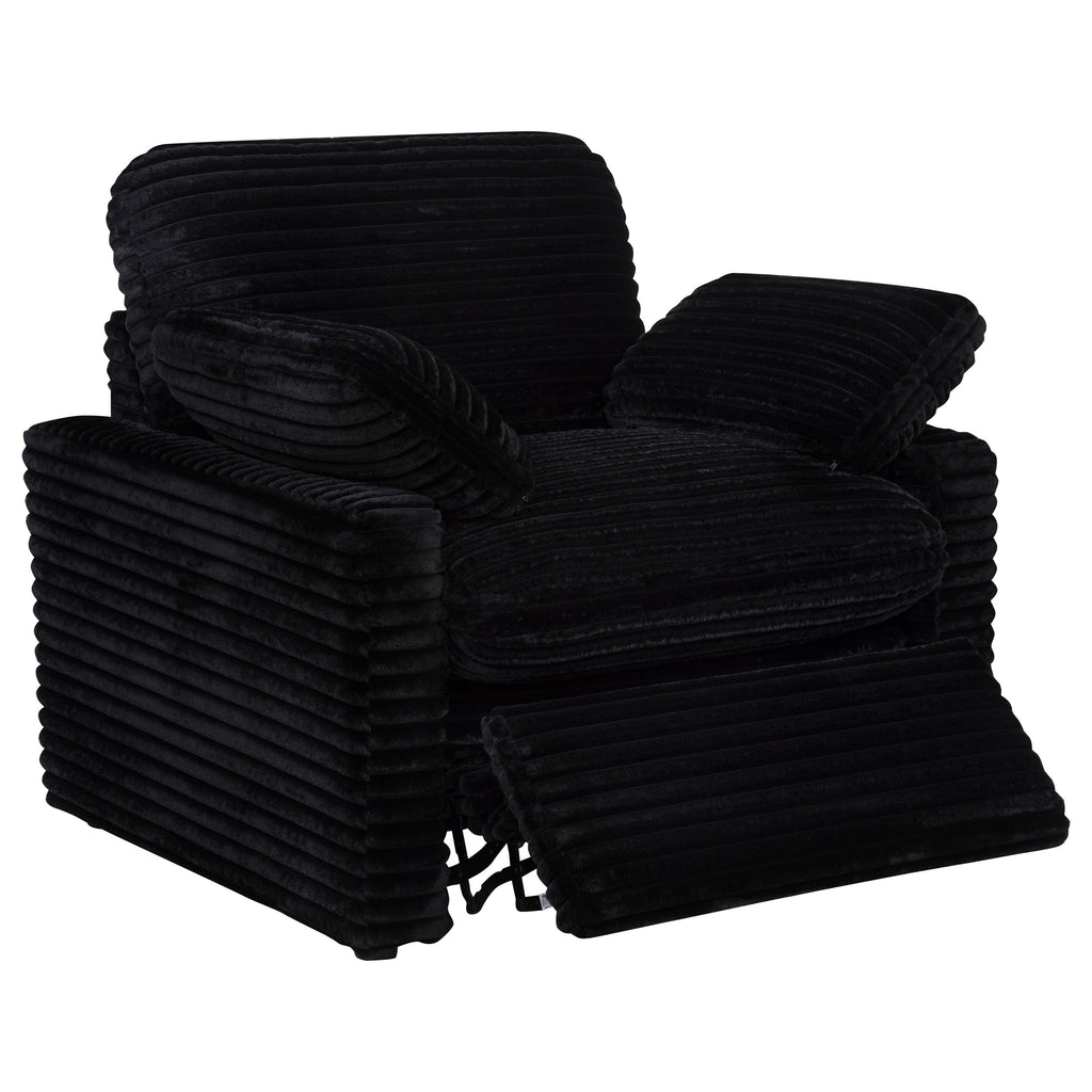 Collins Upholstered Power Recliner Chair Black
