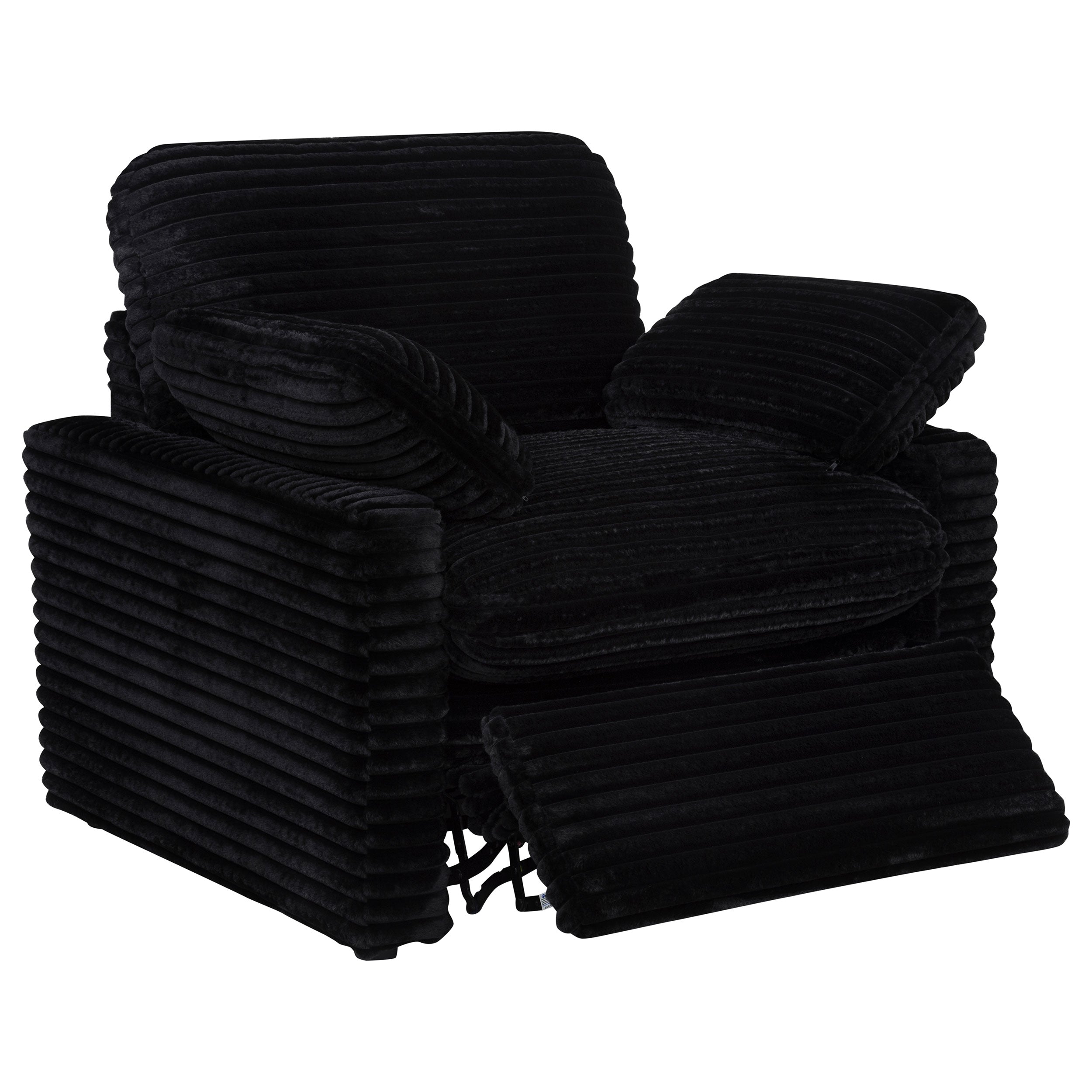 Collins Upholstered Power Recliner Chair Black
