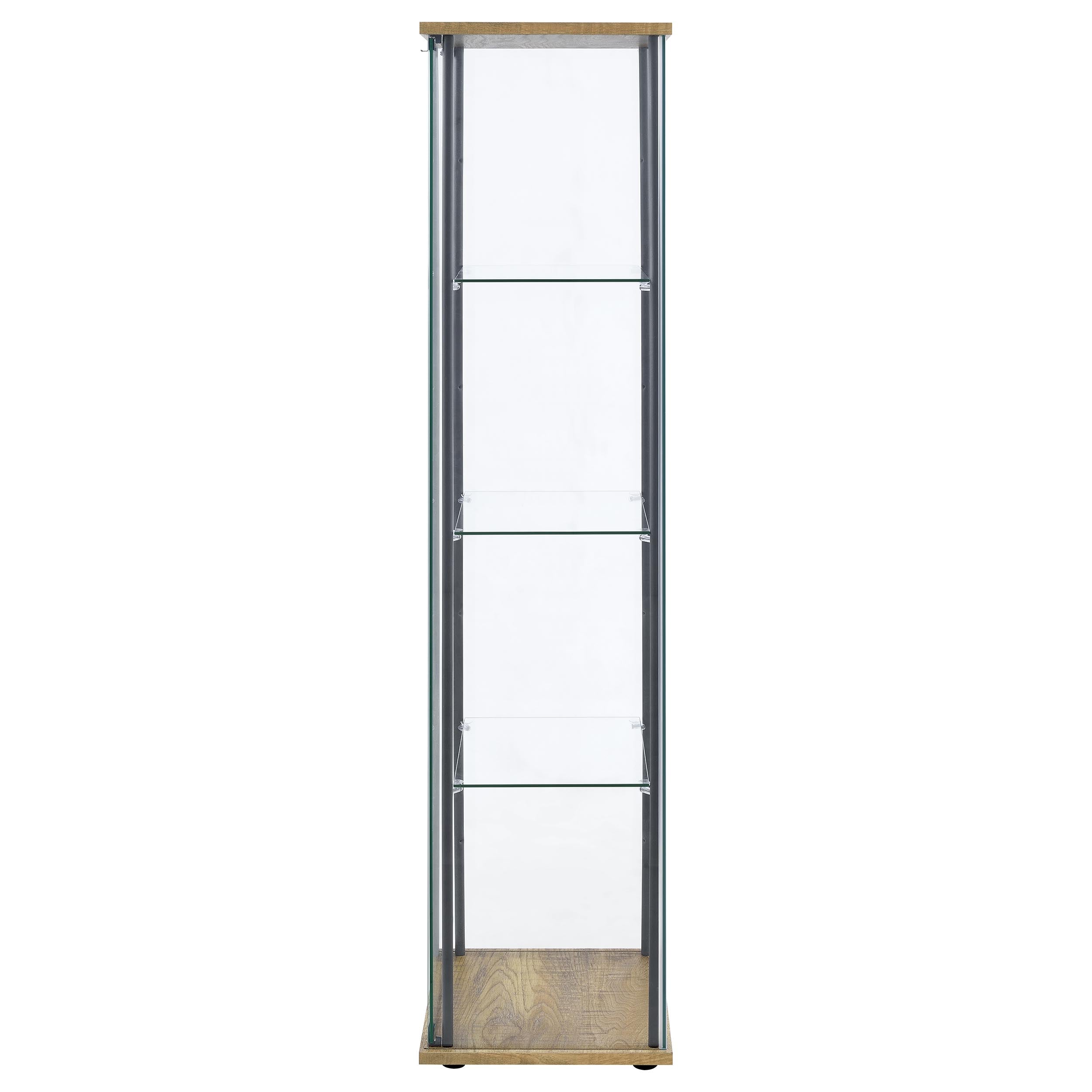 Bellatrix 3-shelf Clear Glass Curio Cabinet Mango