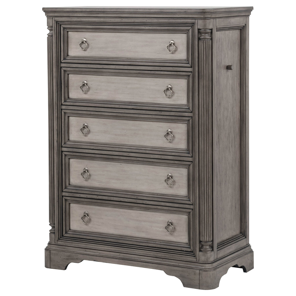 Cresswell 5-drawer Chest of Drawers Weathered Taupe