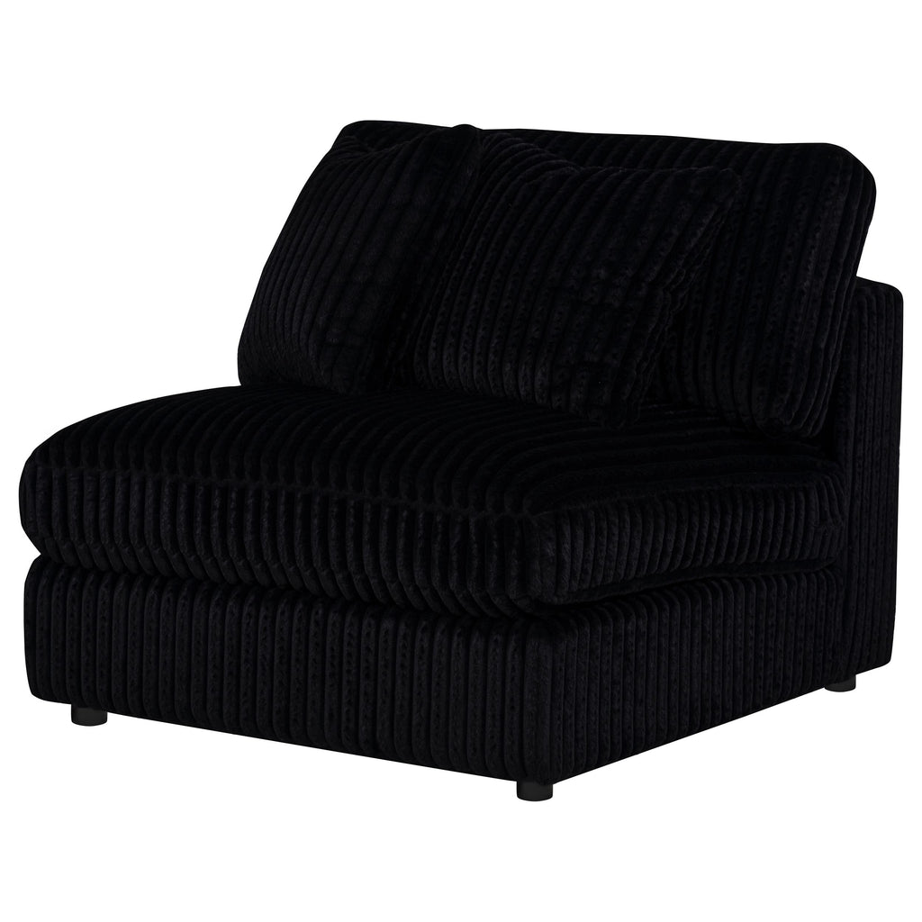 Blaine Upholstered Armless Chair Black