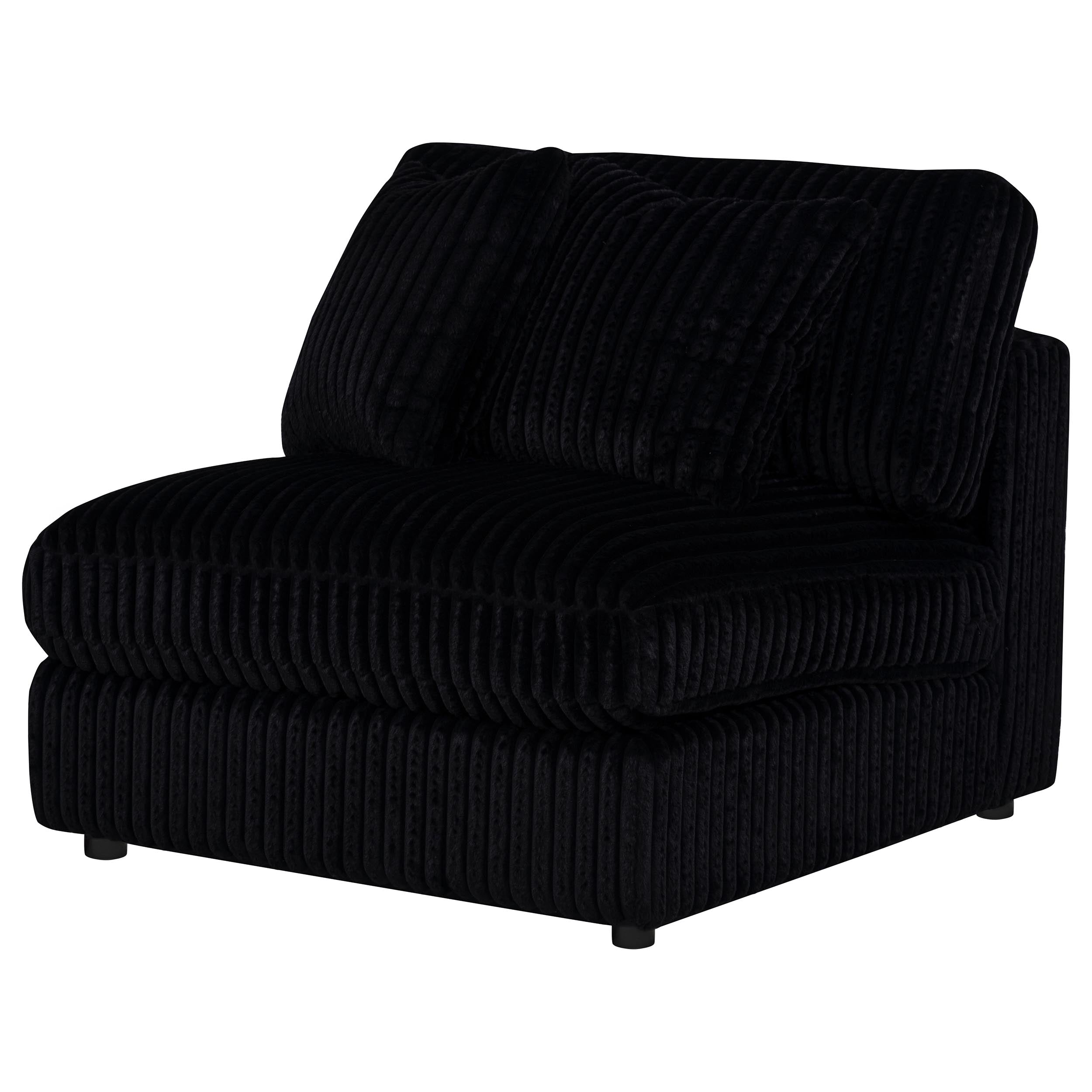 Blaine Upholstered Armless Chair Black