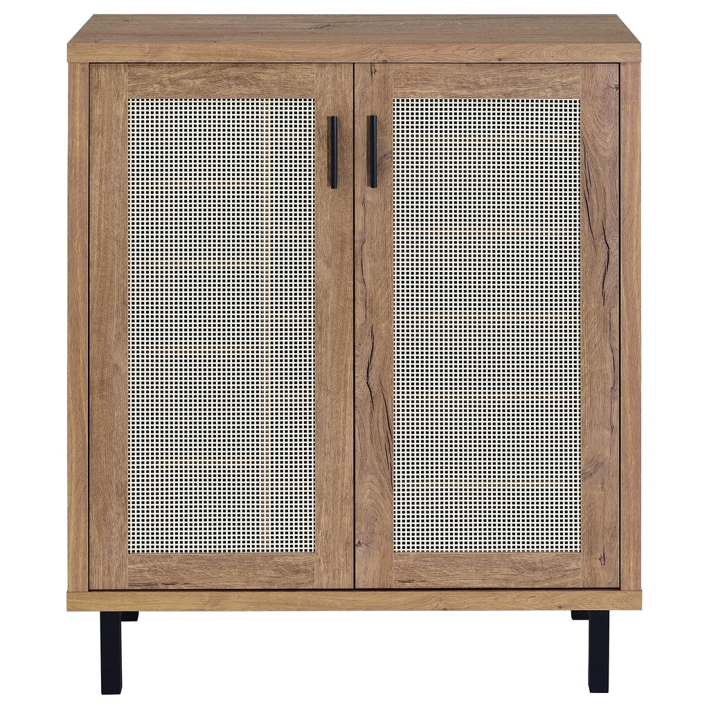 Teller 2-door Shoe Storage Cabinet Natural Oak