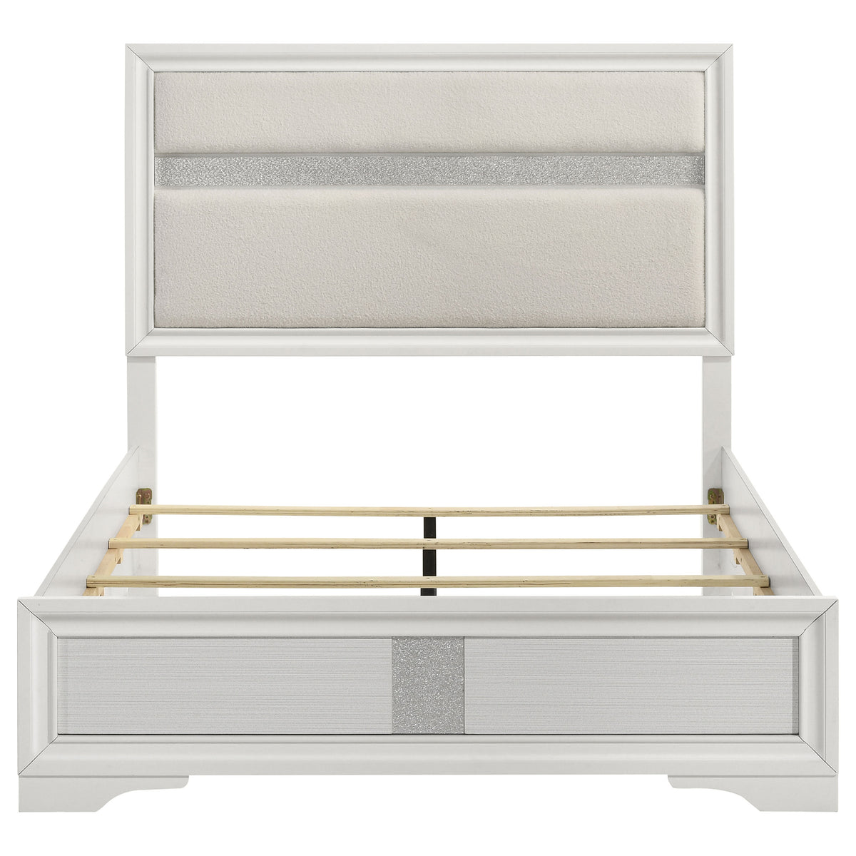 Miranda 54-inch Upholstered Full Panel Bed White