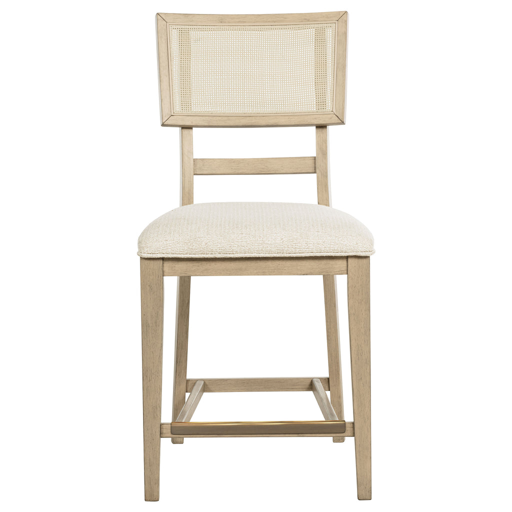 Kailani Rattan Cane Counter Side Chair Beige Oak (Set of 2)