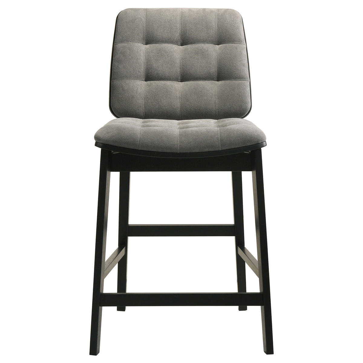 Redbridge Upholstered Counter Chair Grey and Black (Set of 2)