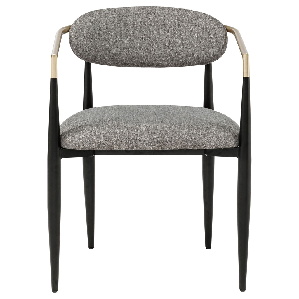 Bradbury Fabric Upholstered Dining Arm Chair Grey (Set of 2)
