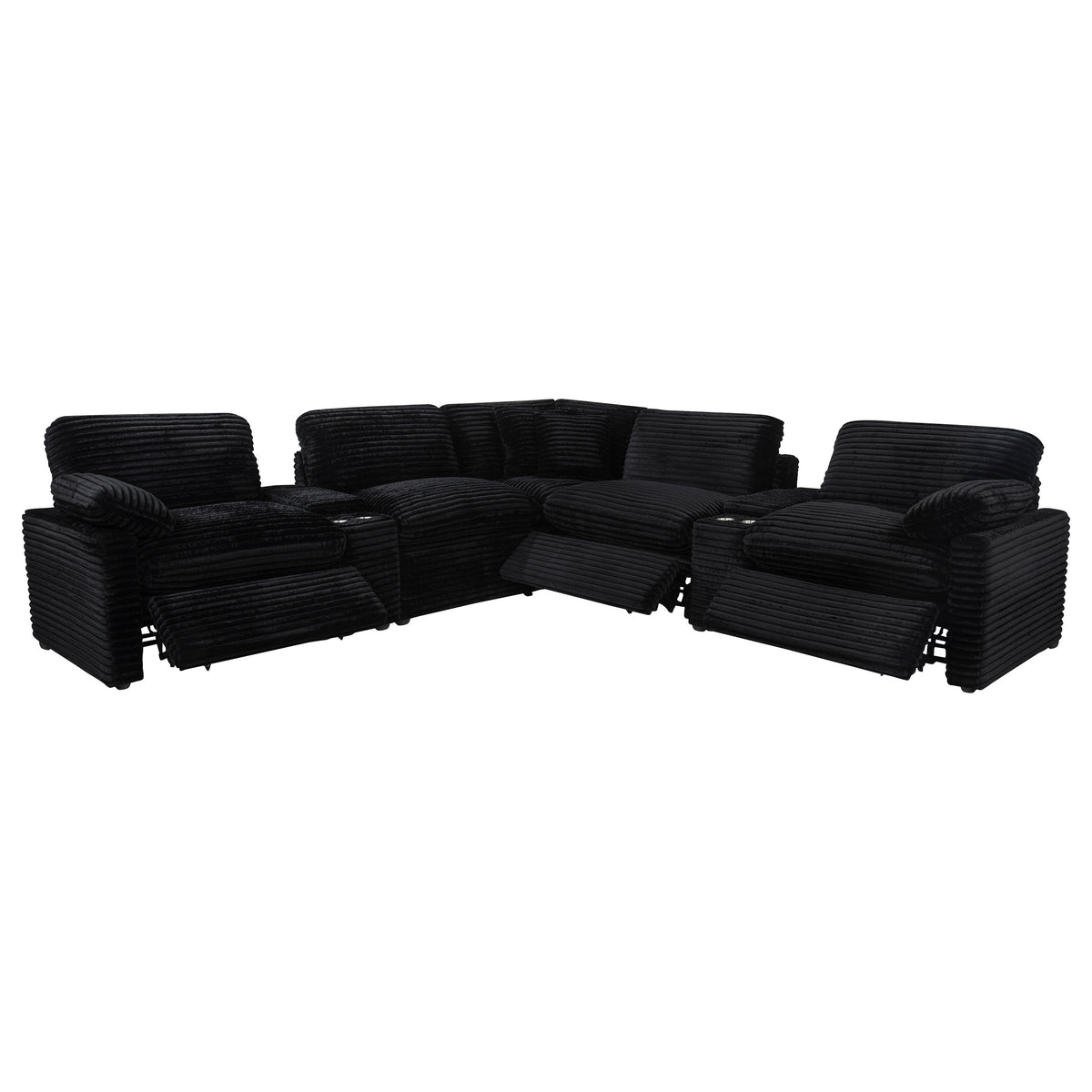 Collins 7-piece Modular Power Reclining Sectional Black