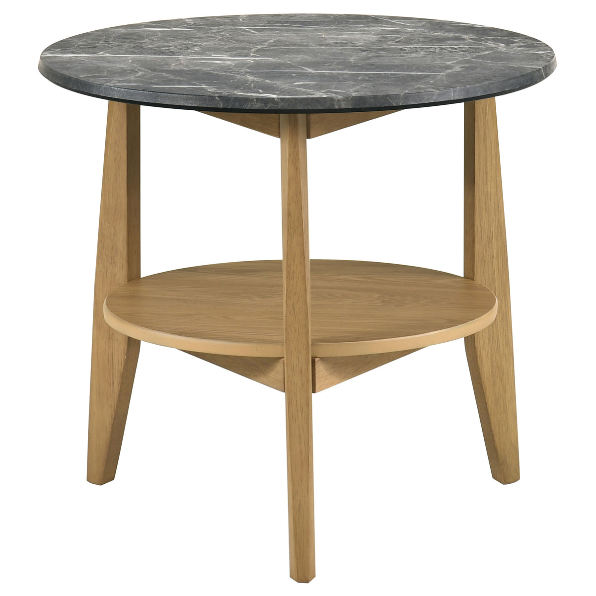 Bradley 3-Piece Round SmartTop Coffee Table Set Grey and Natural