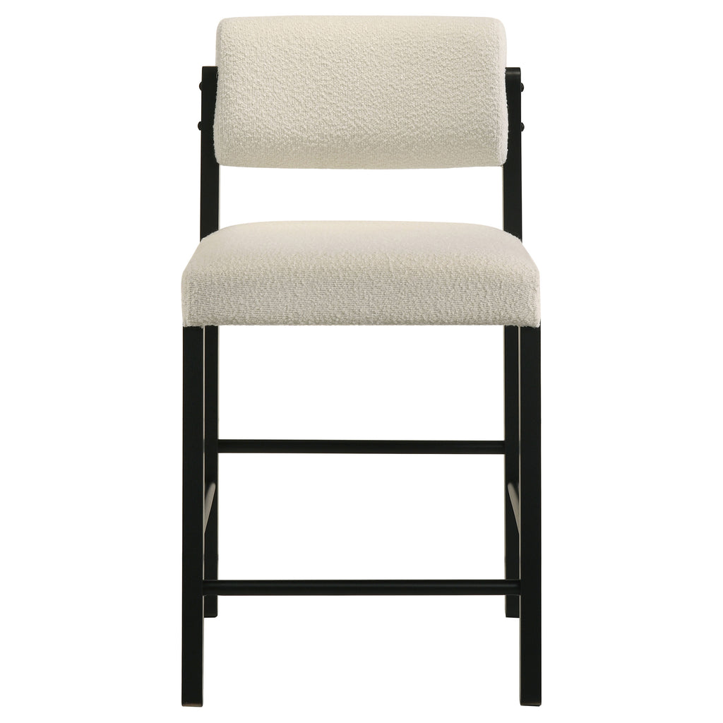 Kehoe Upholstered Counter Height Chair Cream and Black (Set of 2)