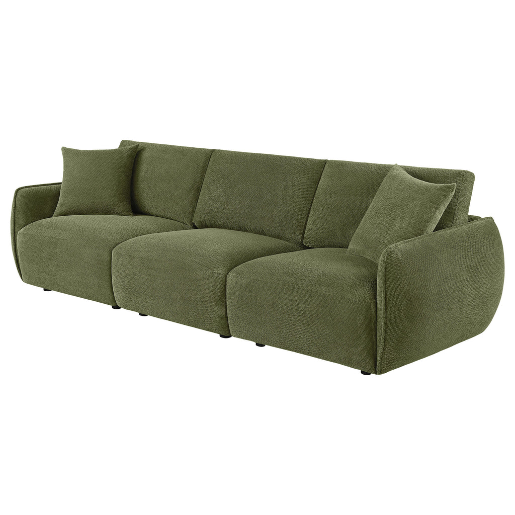 Elysia Fabric Upholstered Modular Lounge Sofa Green