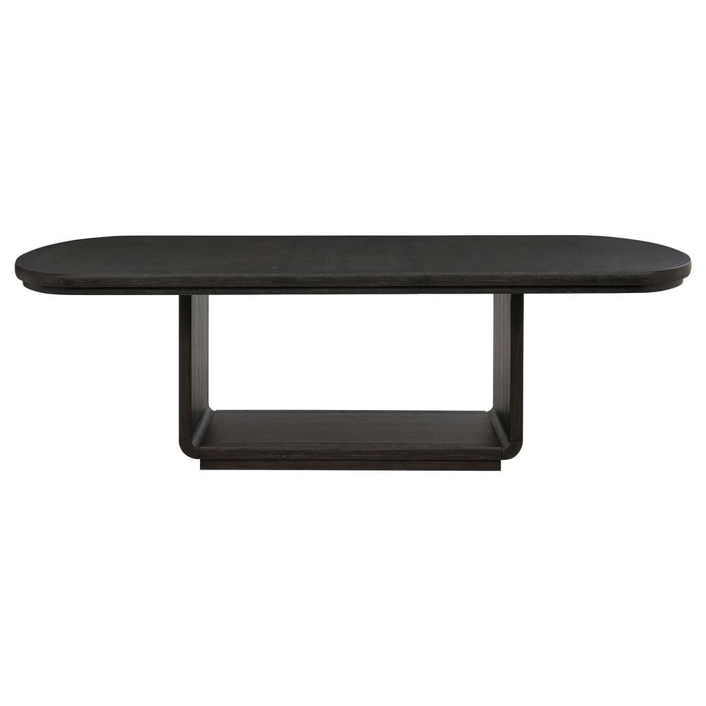 Leandro 9-piece Rectangular Dining Table Set Burnished Black