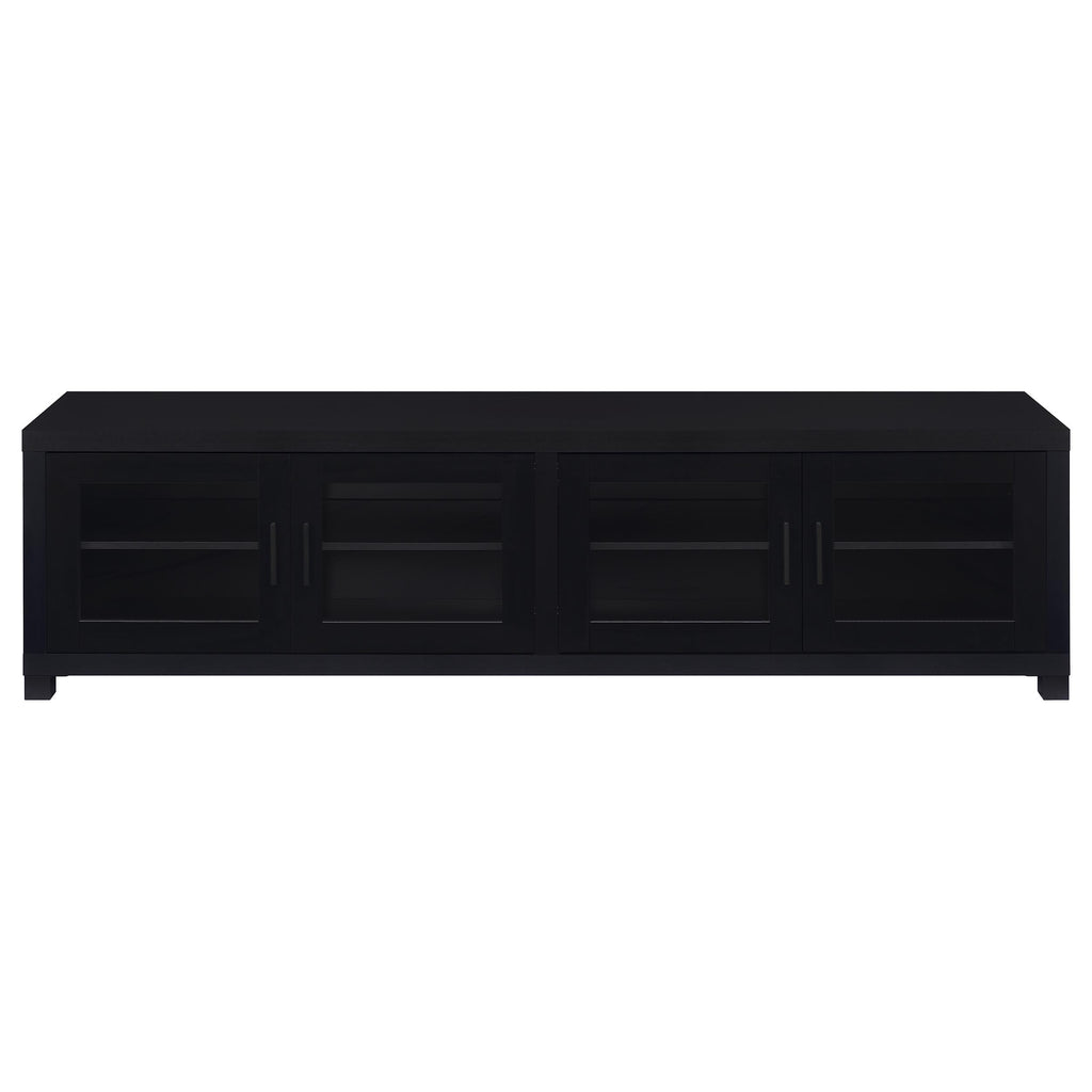 Sachin 4-door Engineered Wood 79-inch TV Stand Black