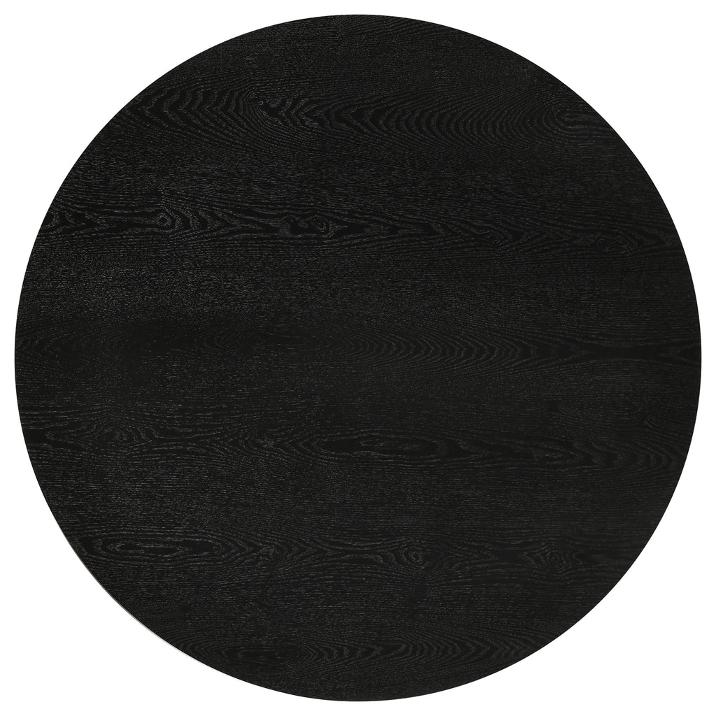 Strouse 47-inch Round Wood Coffee Table Black