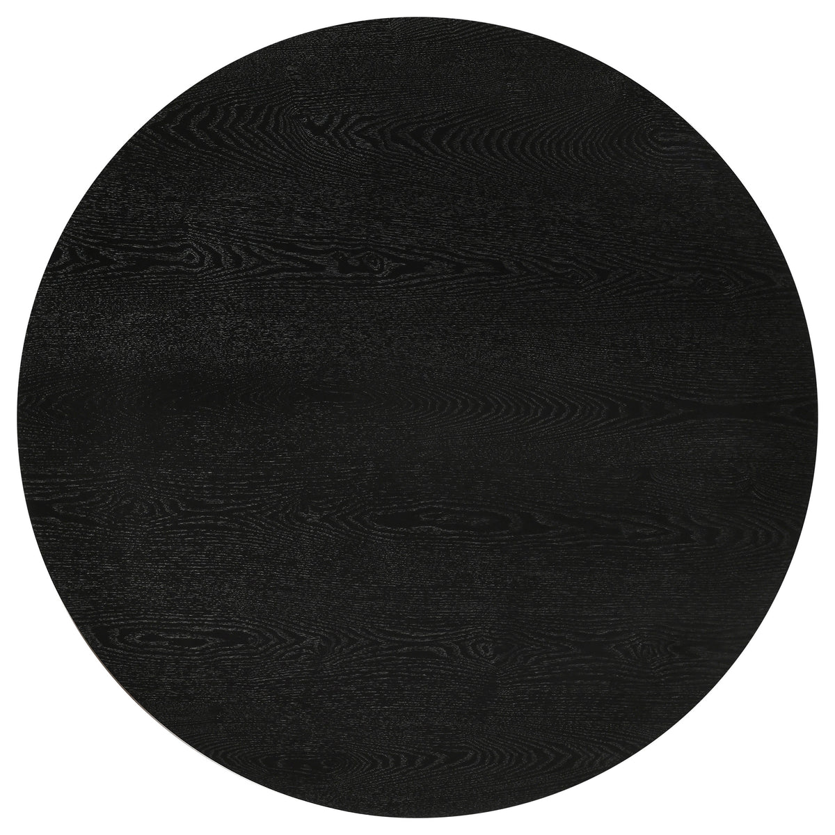 Strouse 47-inch Round Wood Coffee Table Black