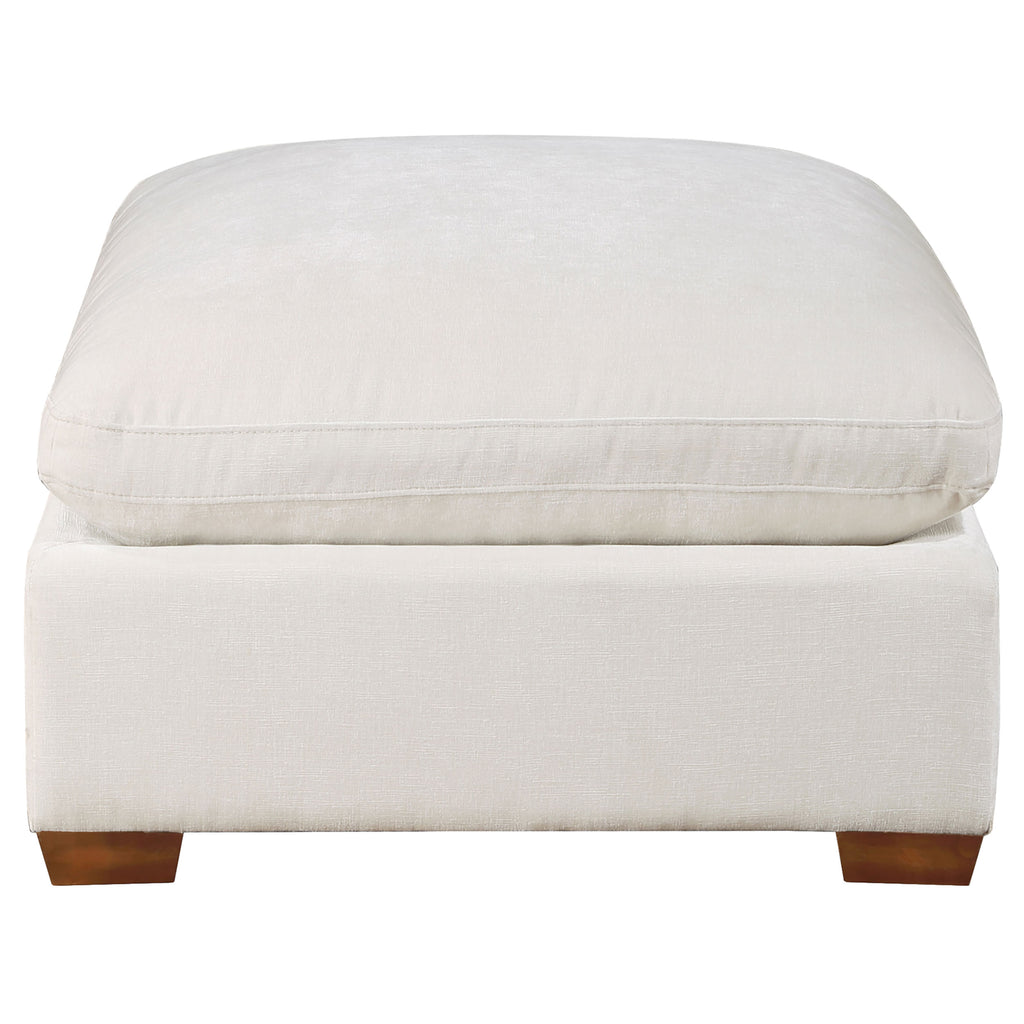 Cloud Lux Rectangular Upholstered Ottoman Sand Beige