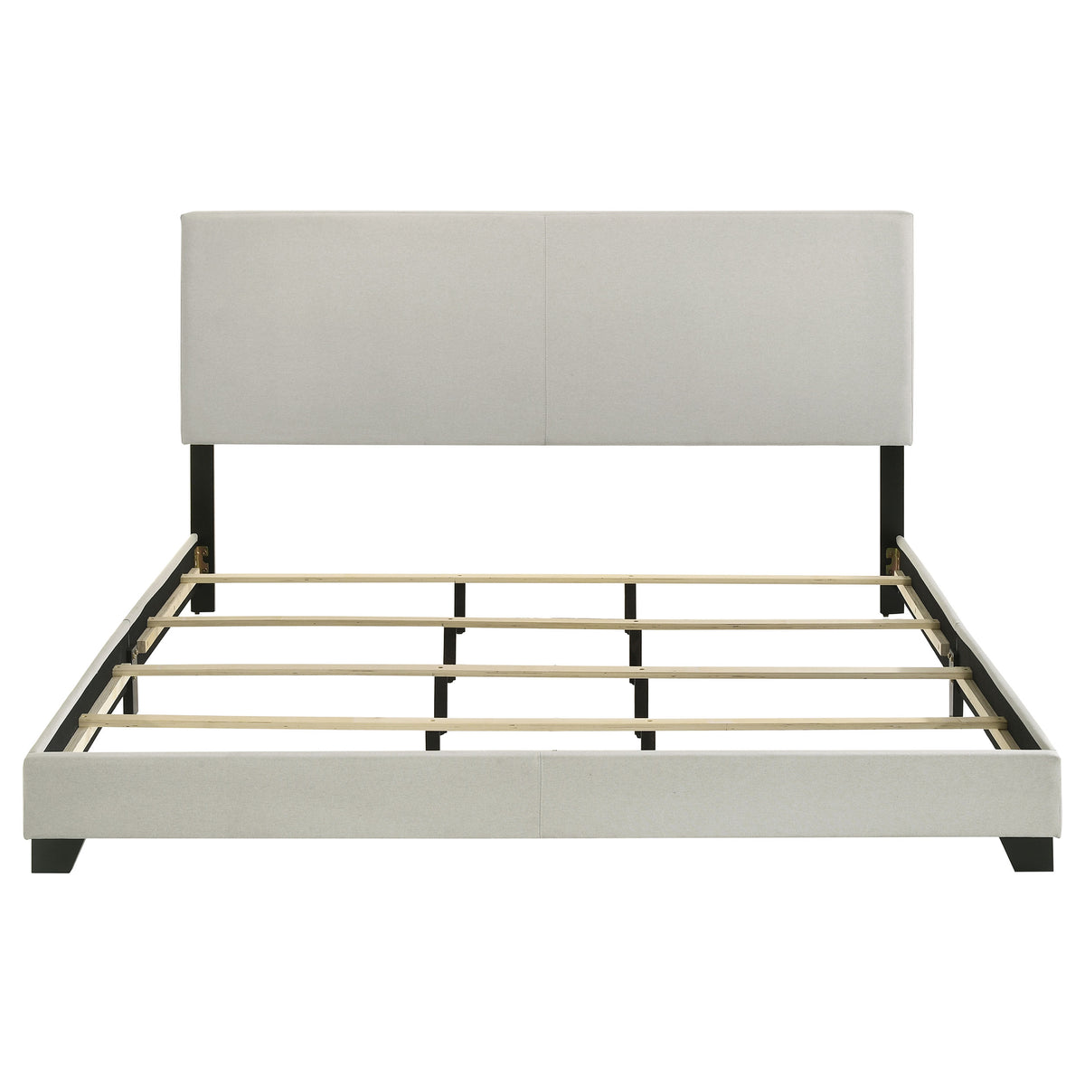 Dorian Fabric Upholstered California King Panel Bed Cream