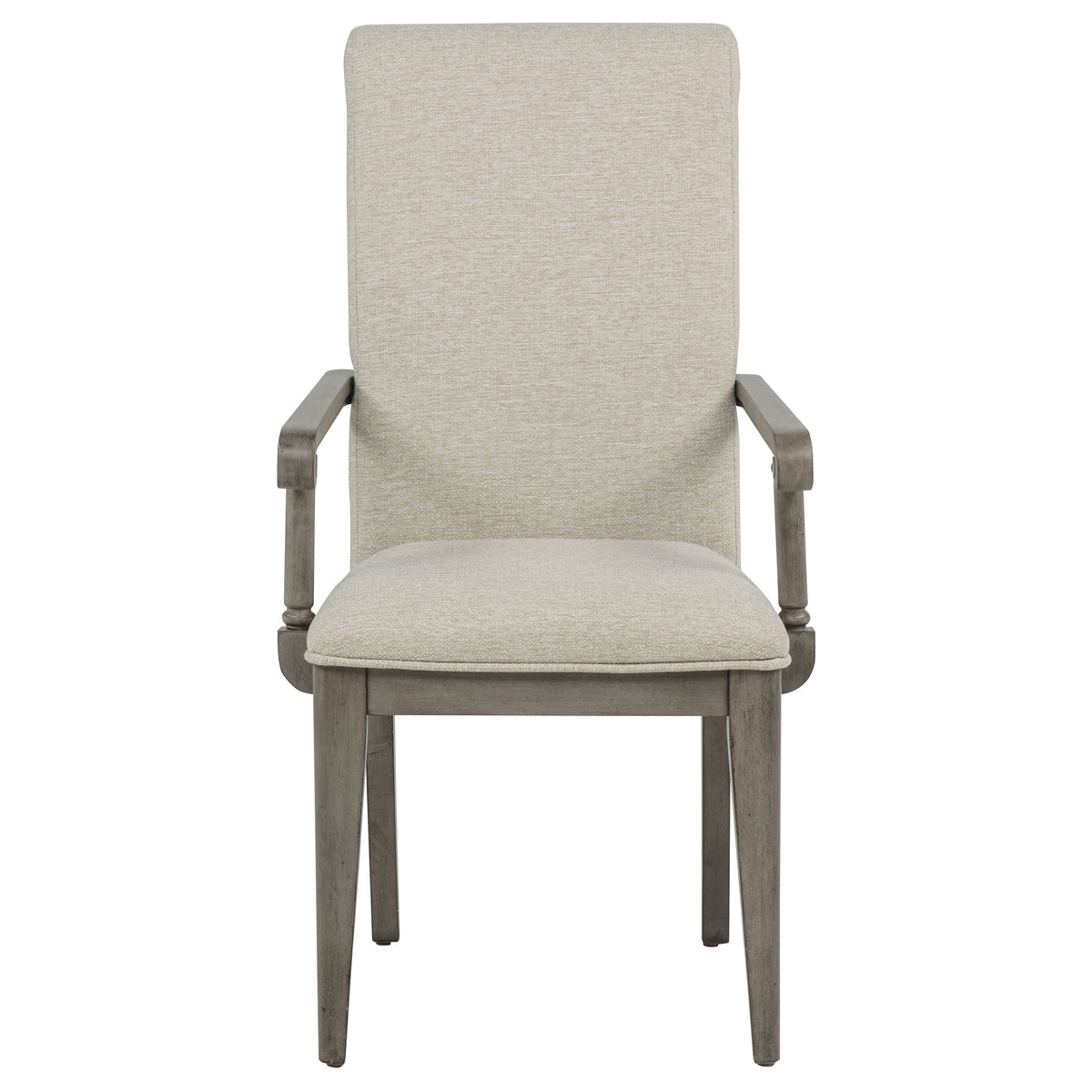Cresswell Upholstered Dining Arm Chair Tan (Set of 2)