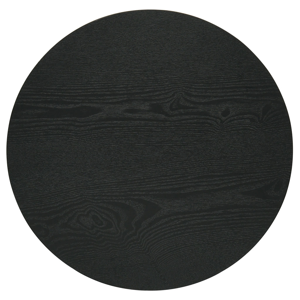 Hamlyn 3-piece Round Fluted Coffee and End Table Set Black