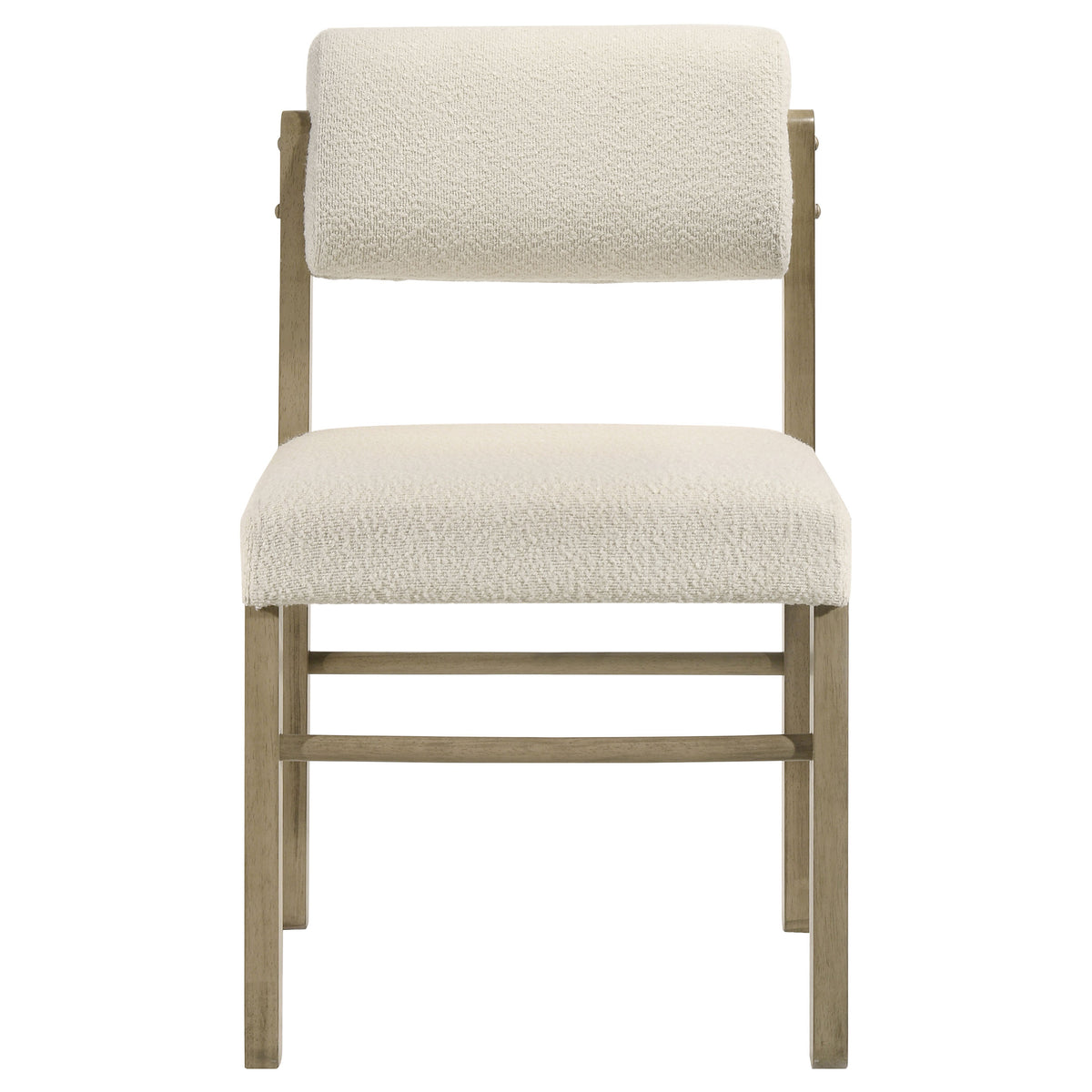 Kehoe Upholstered Dining Side Chair Cream and Natural Oak (Set of 2)