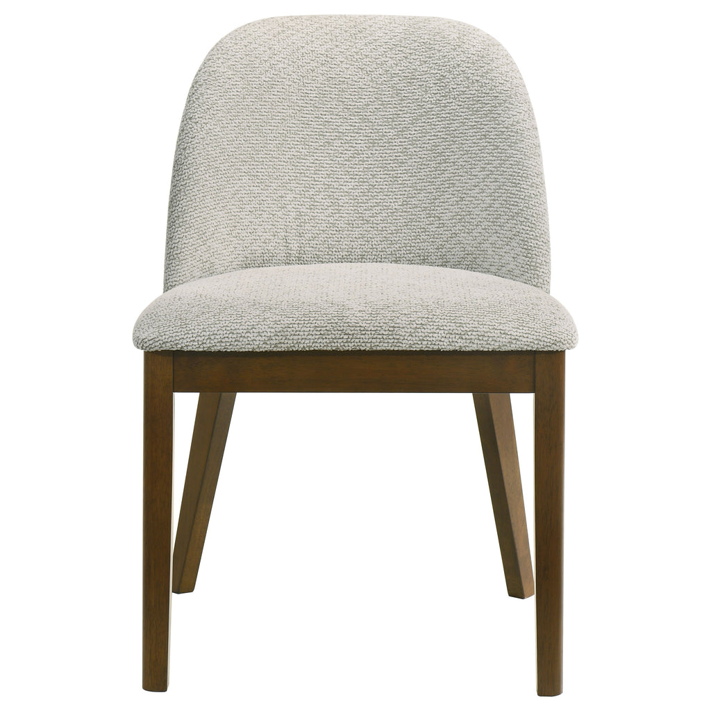 Mueller Upholstered Dining Side Chair Brown and Beige (Set of 2)