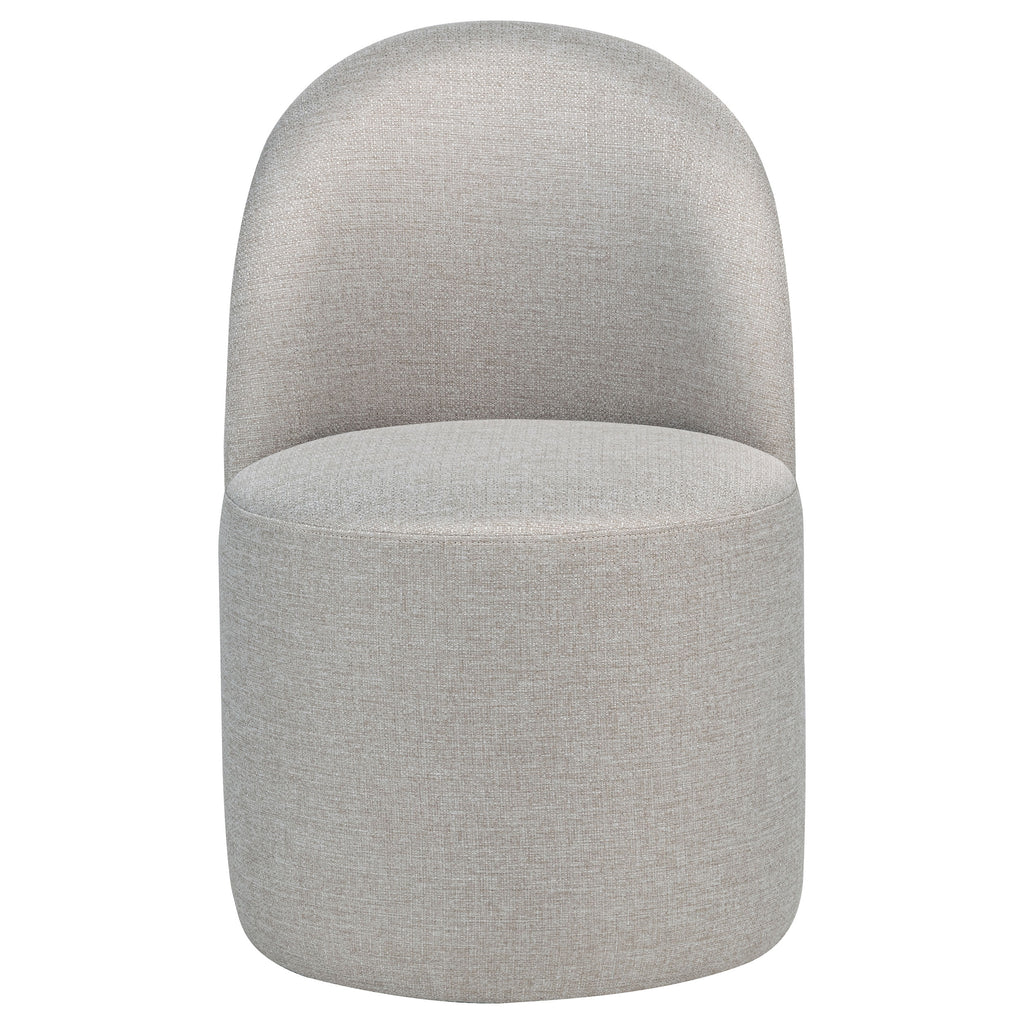 Aubrey Upholstered Barrel Dining Side Chair Beige (Set of 2)