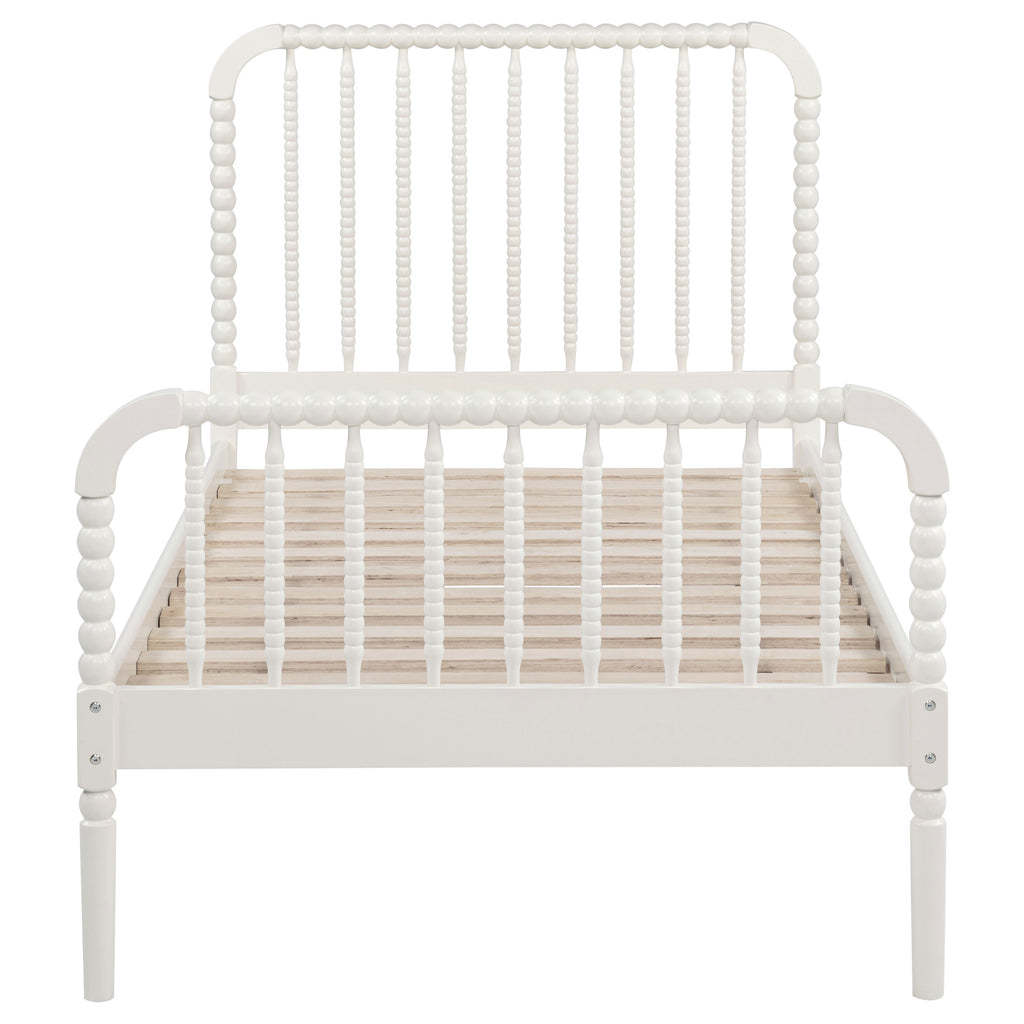 Jones Wood Twin Open Frame Bed White