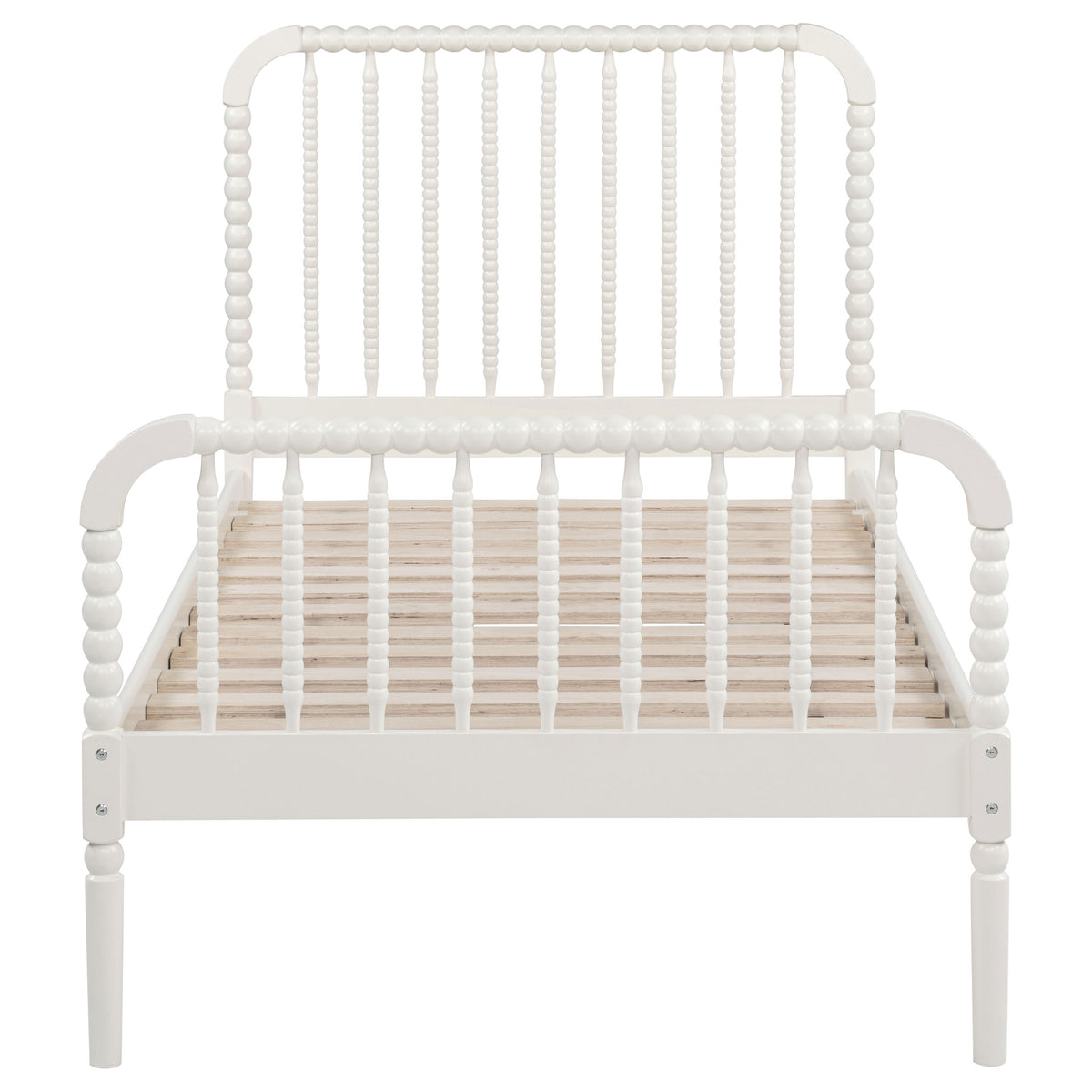 Jones Wood Twin Open Frame Bed White