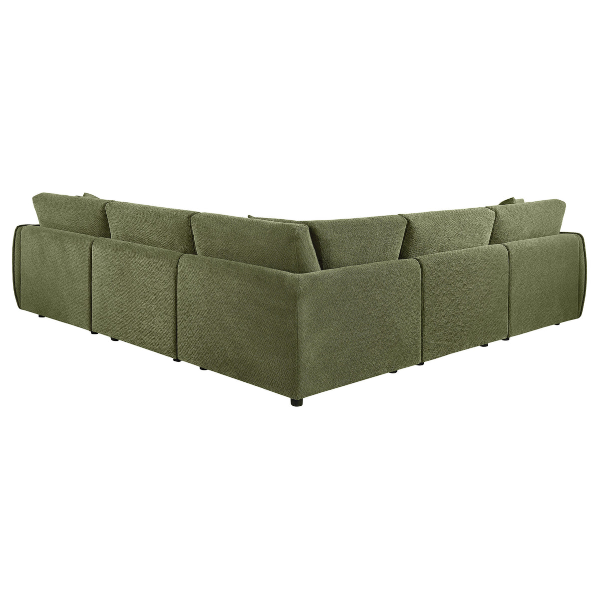 Elysia 5-piece Fabric Upholstered Modular Sectional Sofa Green