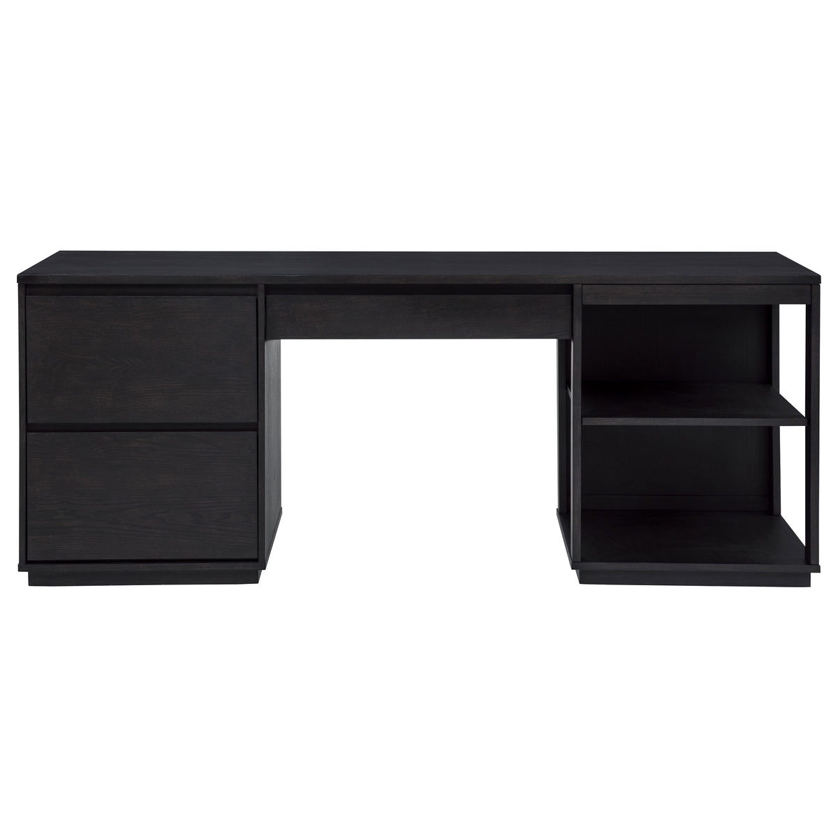 Harkes 75-inch 3-drawer Computer Desk with Adjustable Shelf Coffee Bean