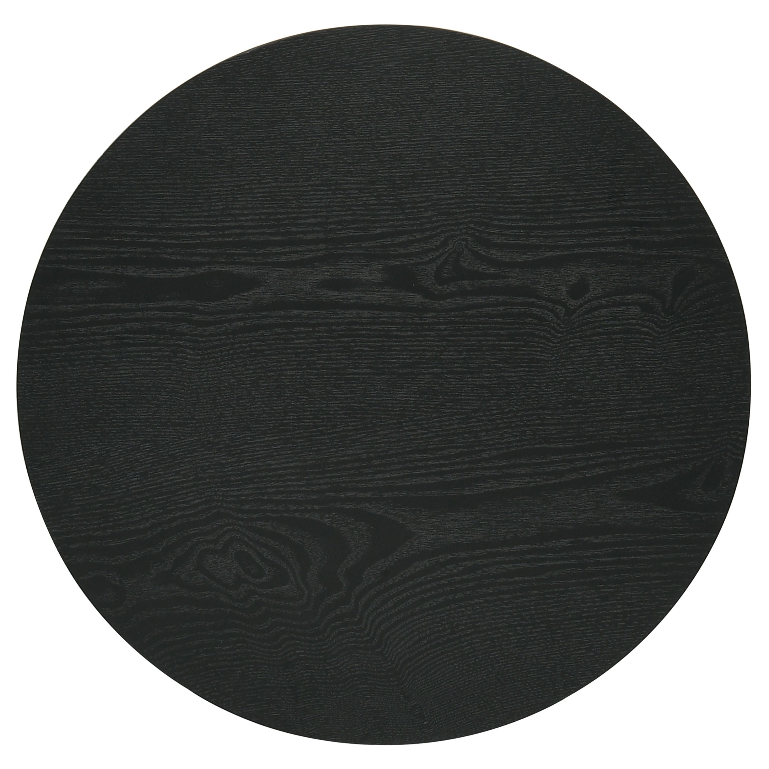 Hamlyn 2-piece Round Fluted Coffee and End Table Set Black