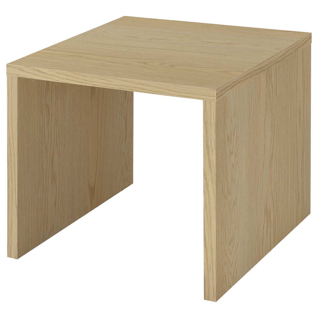 Canoga Engineered Wood Accent Side End Table Light Oak