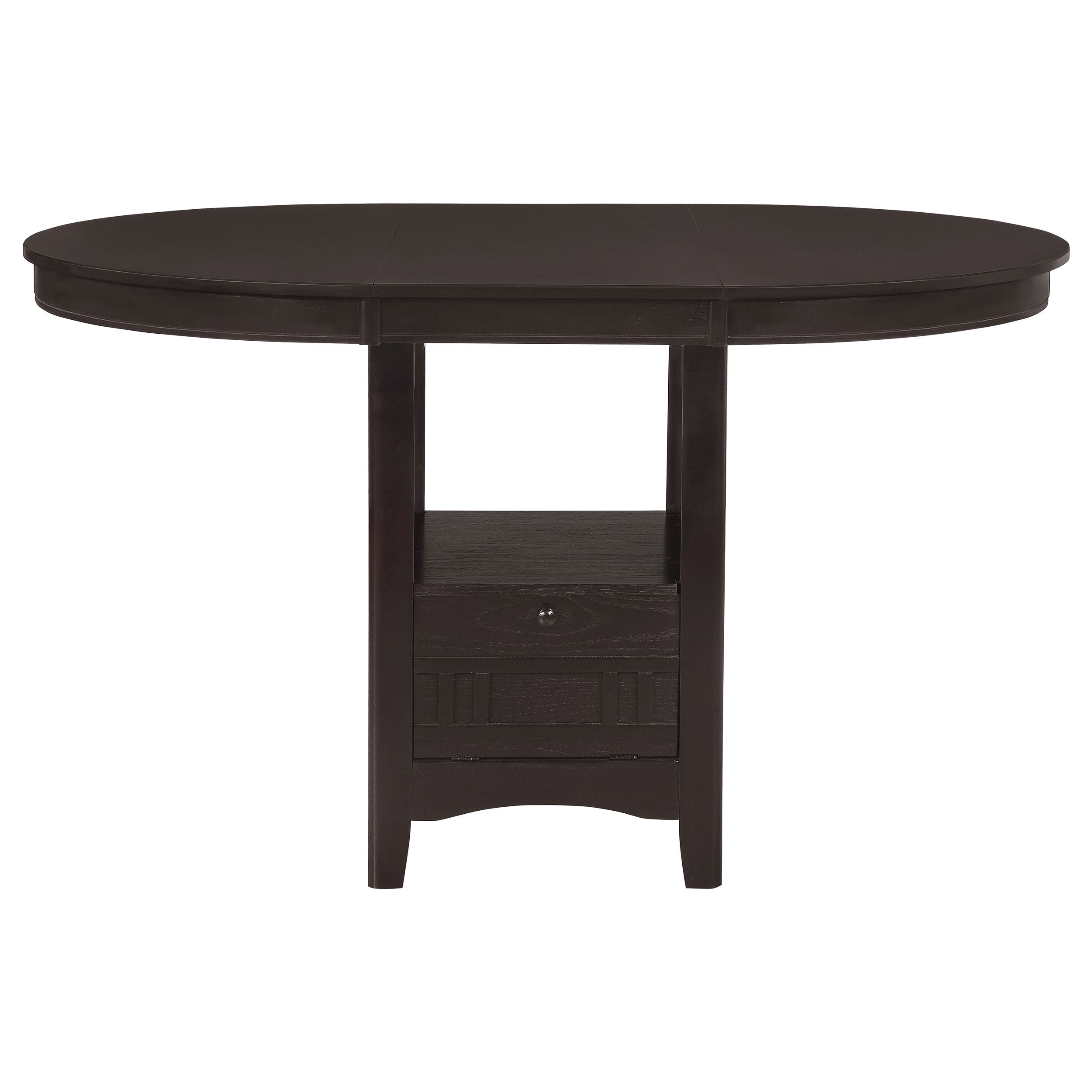 Lavon Oval 60-inch Counter Height Extension Dining Table Espresso