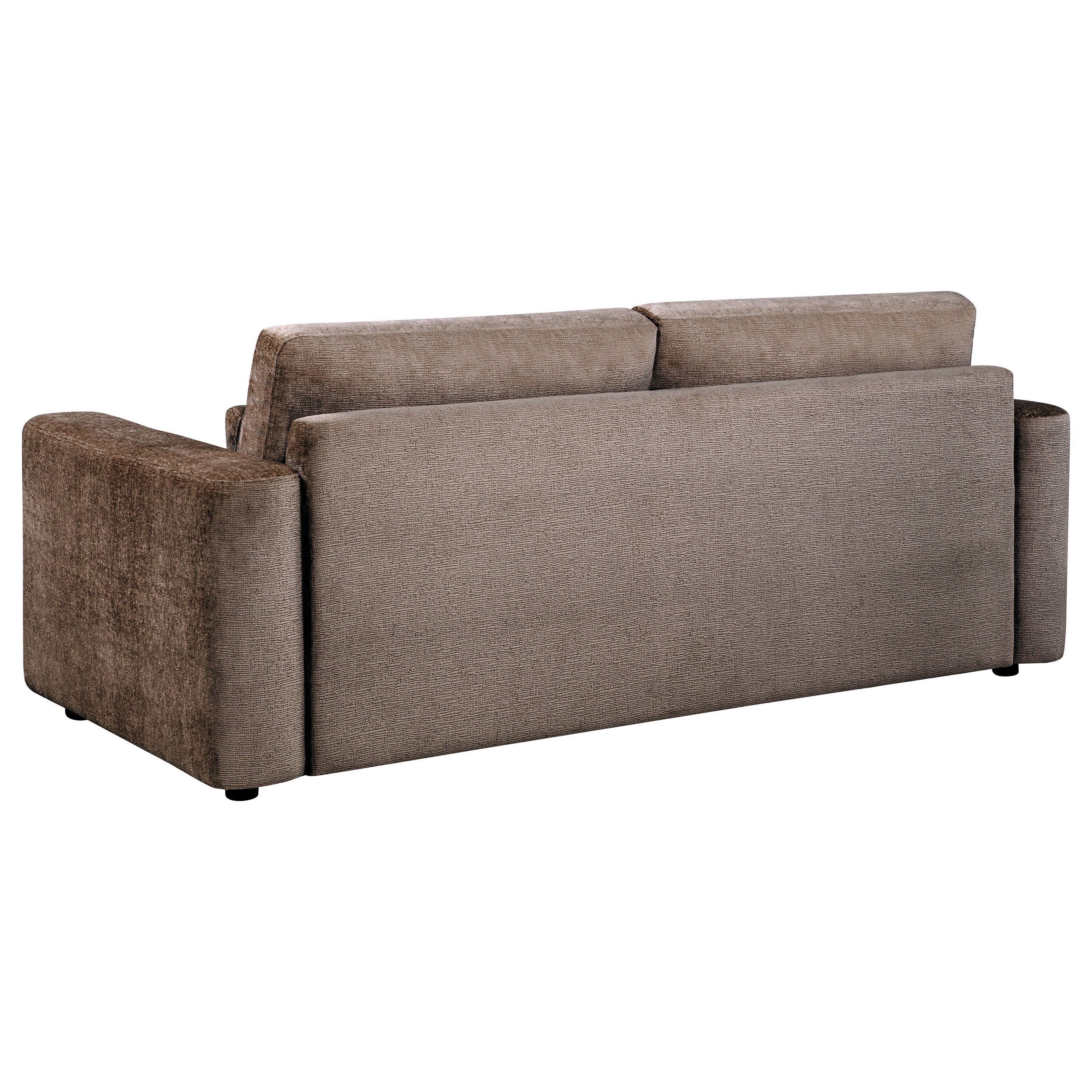 Amador 2-piece Chenille Upholstered Track Arm Sofa Set Chocolate