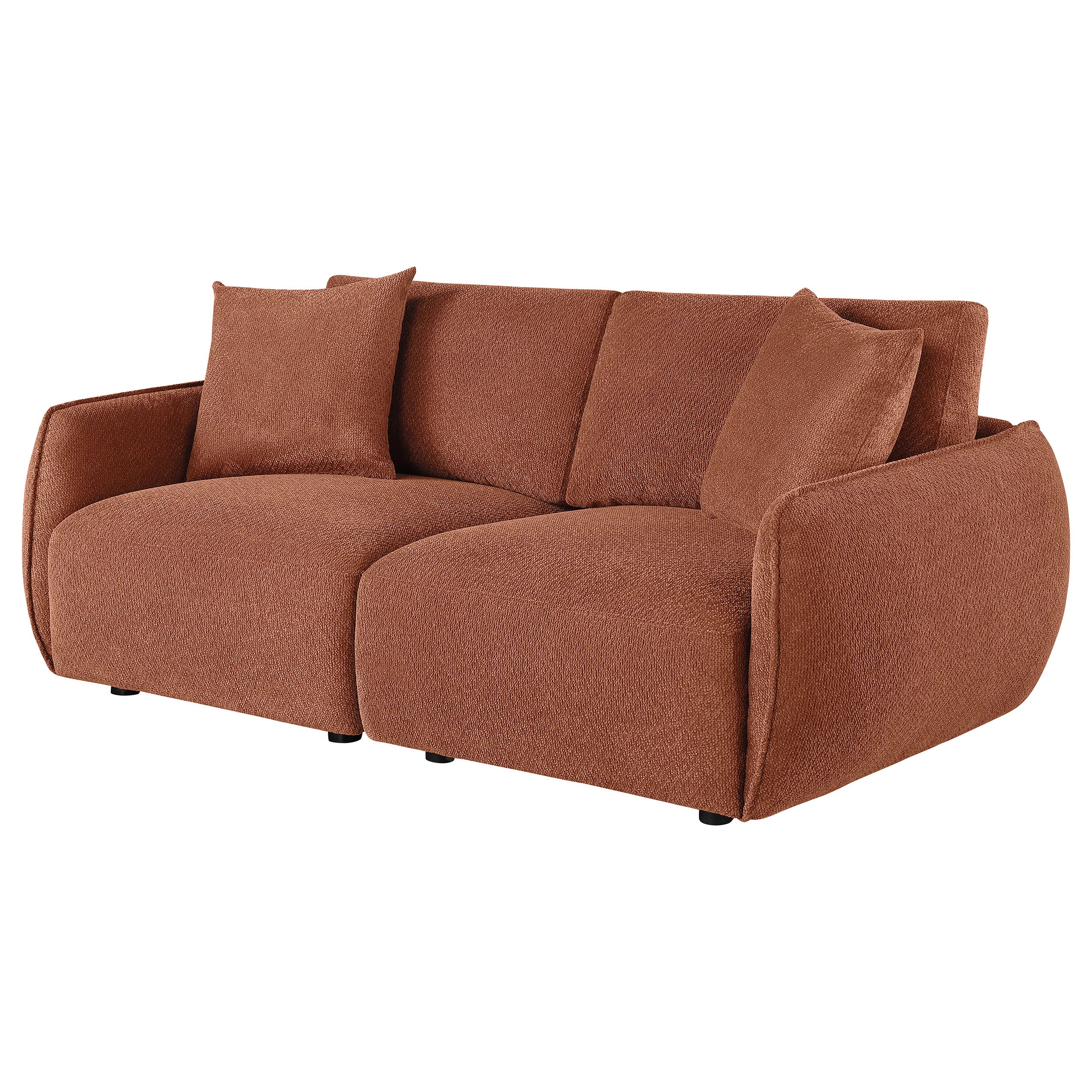 Elysia Fabric Upholstered Modular Lounge Loveseat Coral