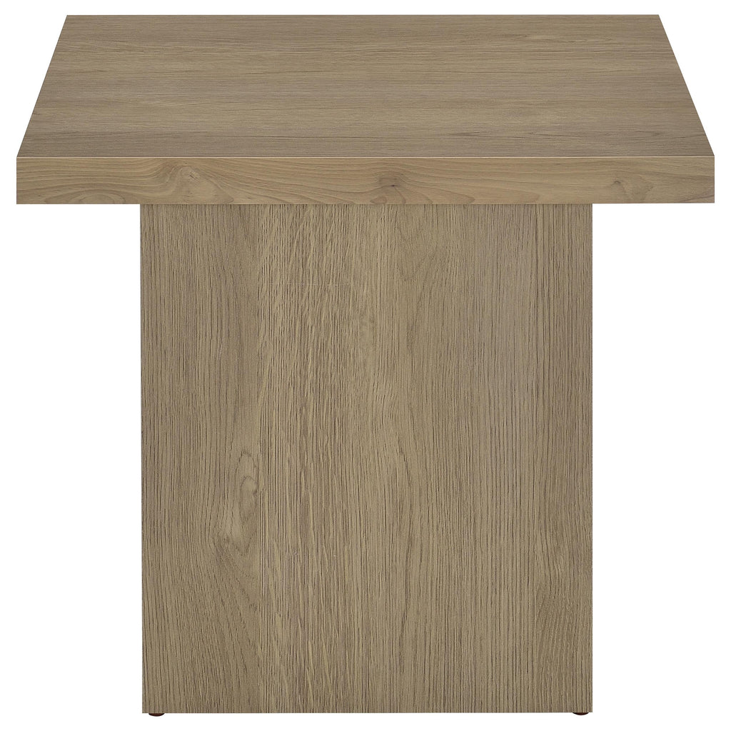 Devar 3-piece Square Cocktail Coffee End Table Set Latte