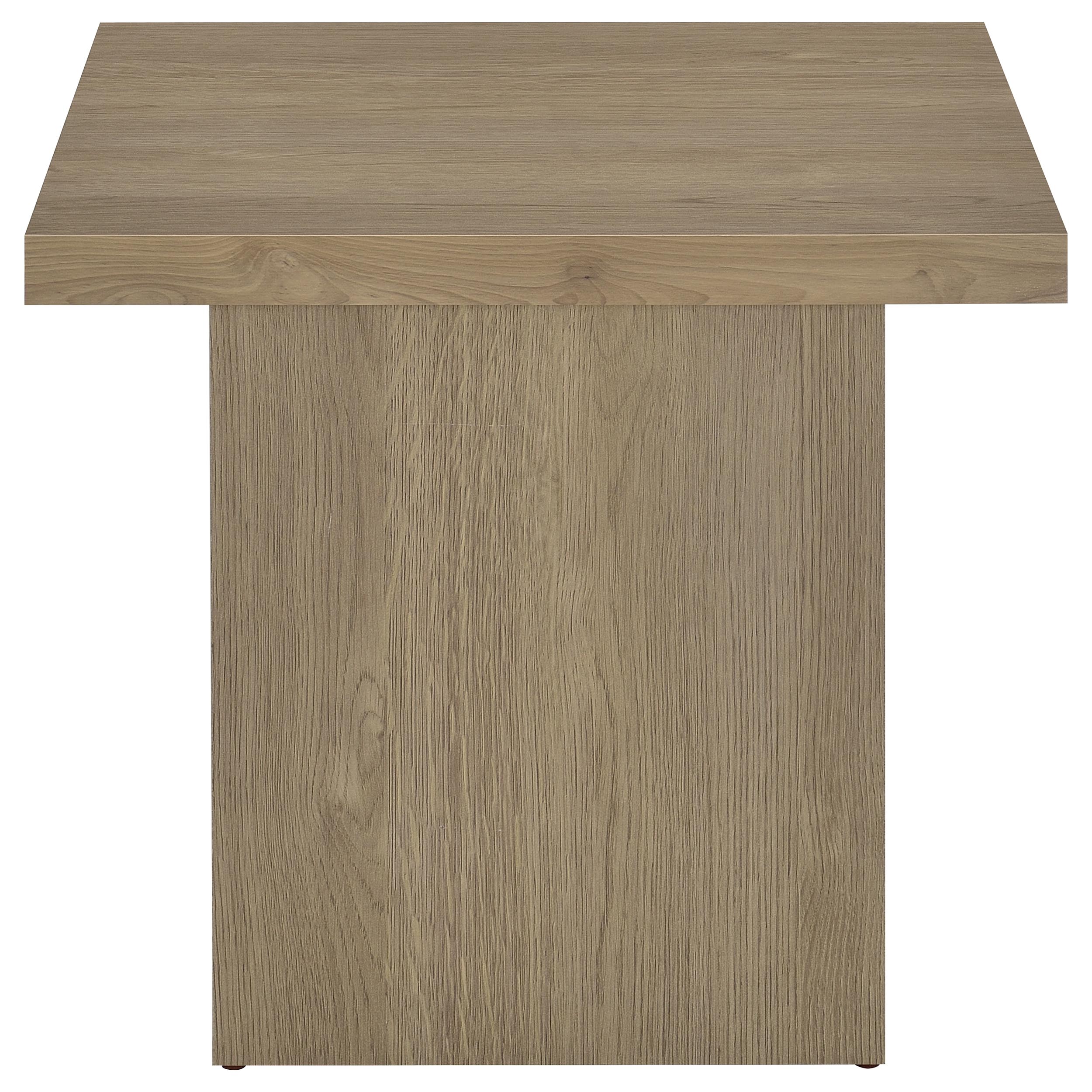 Devar 3-piece Square Cocktail Coffee End Table Set Latte