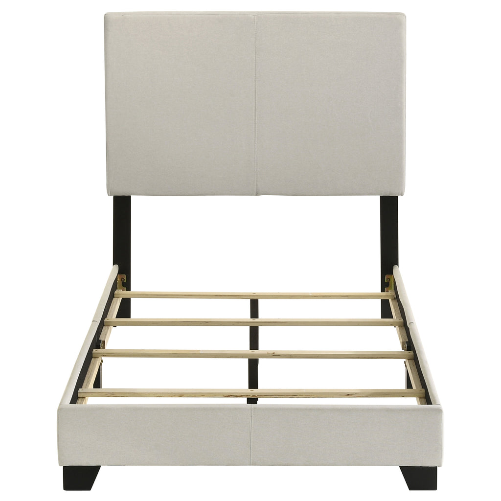 Dorian Fabric Upholstered Twin Panel Bed Cream