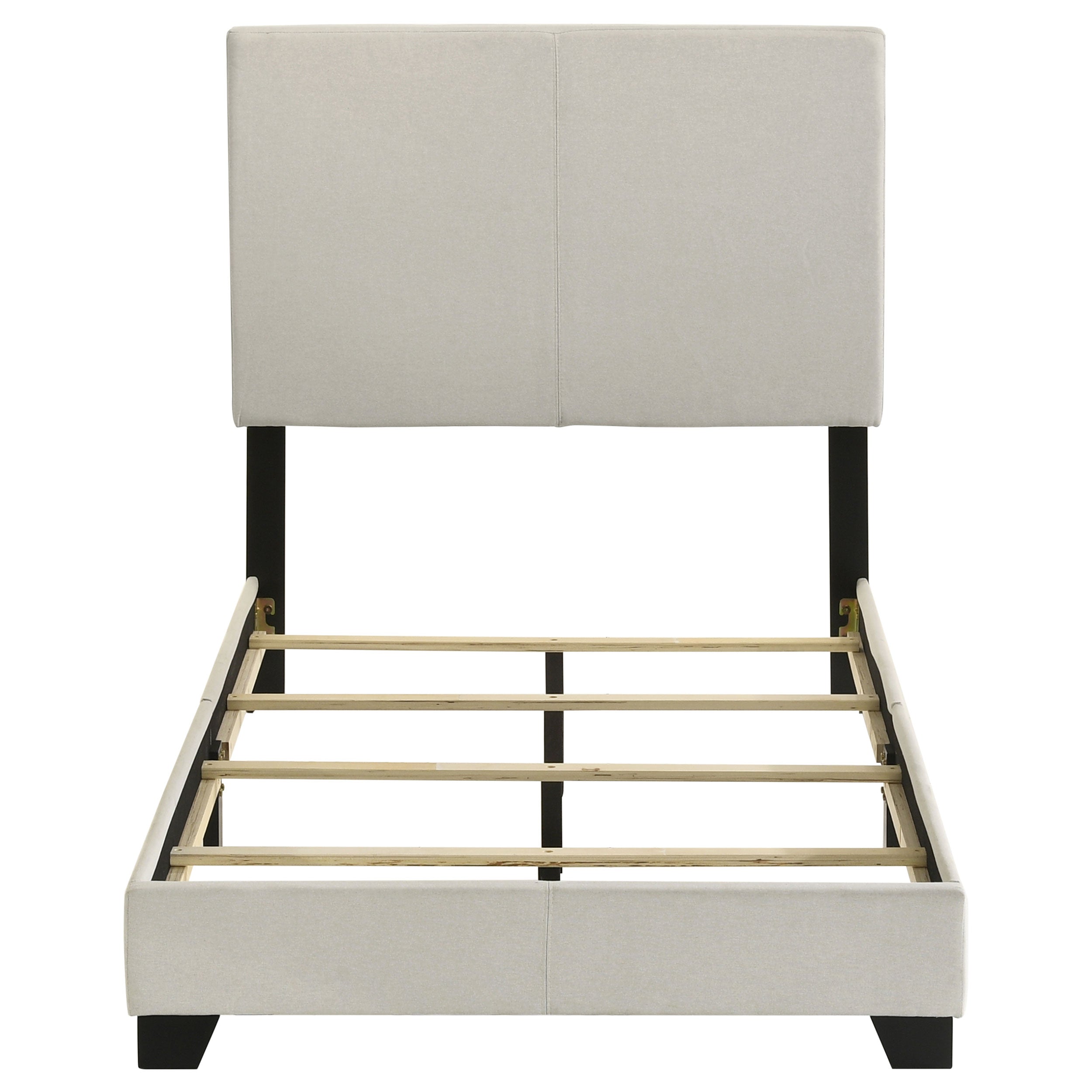 Dorian Fabric Upholstered Twin Panel Bed Cream