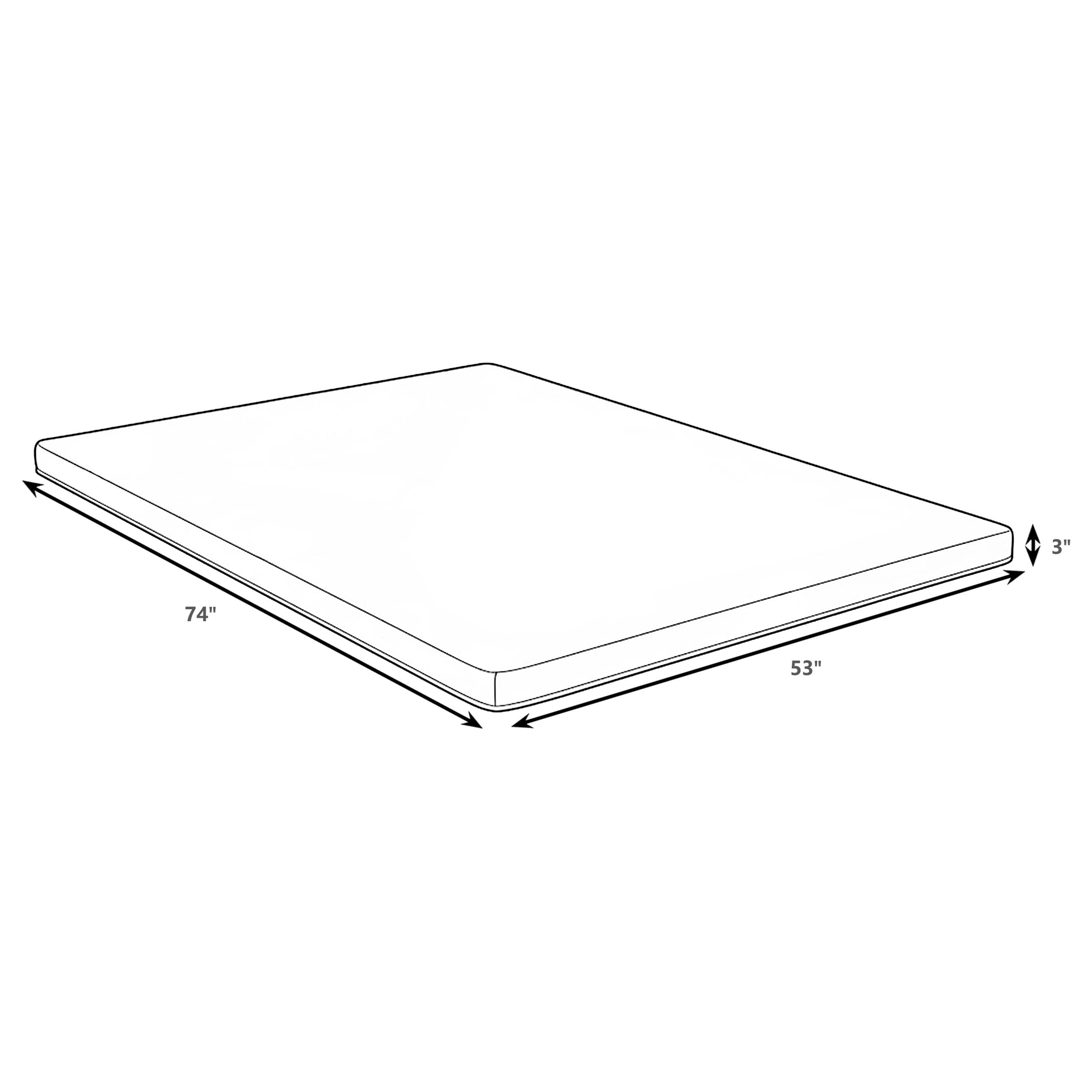 Cascade 3-inch Full Cool Memory Foam Mattress Topper