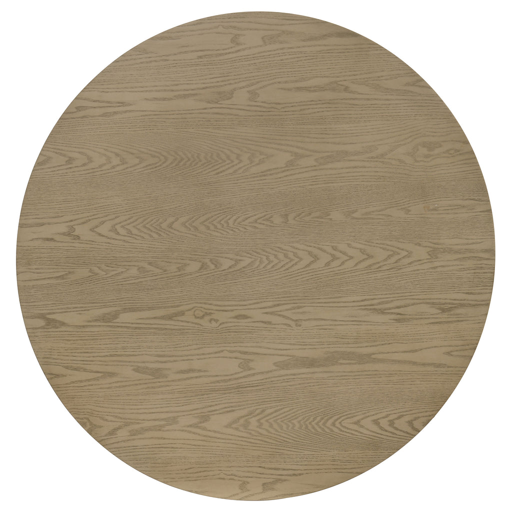 Hamlyn 5-piece Round Wood Dining Set Cream and Natural Oak