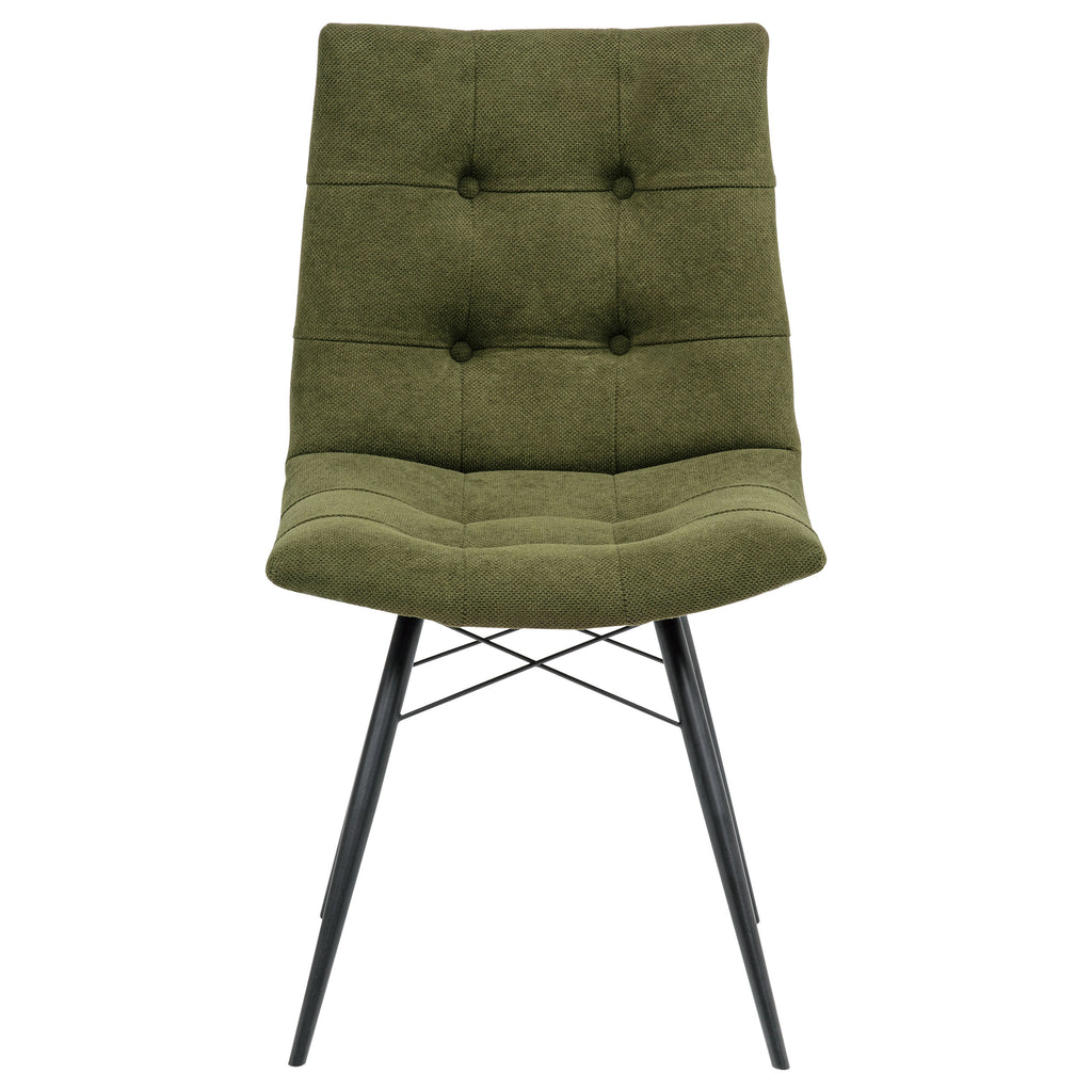 Aiken Fabric Upholstered Dining Side Chair Saddle Forest Green (Set of 4)