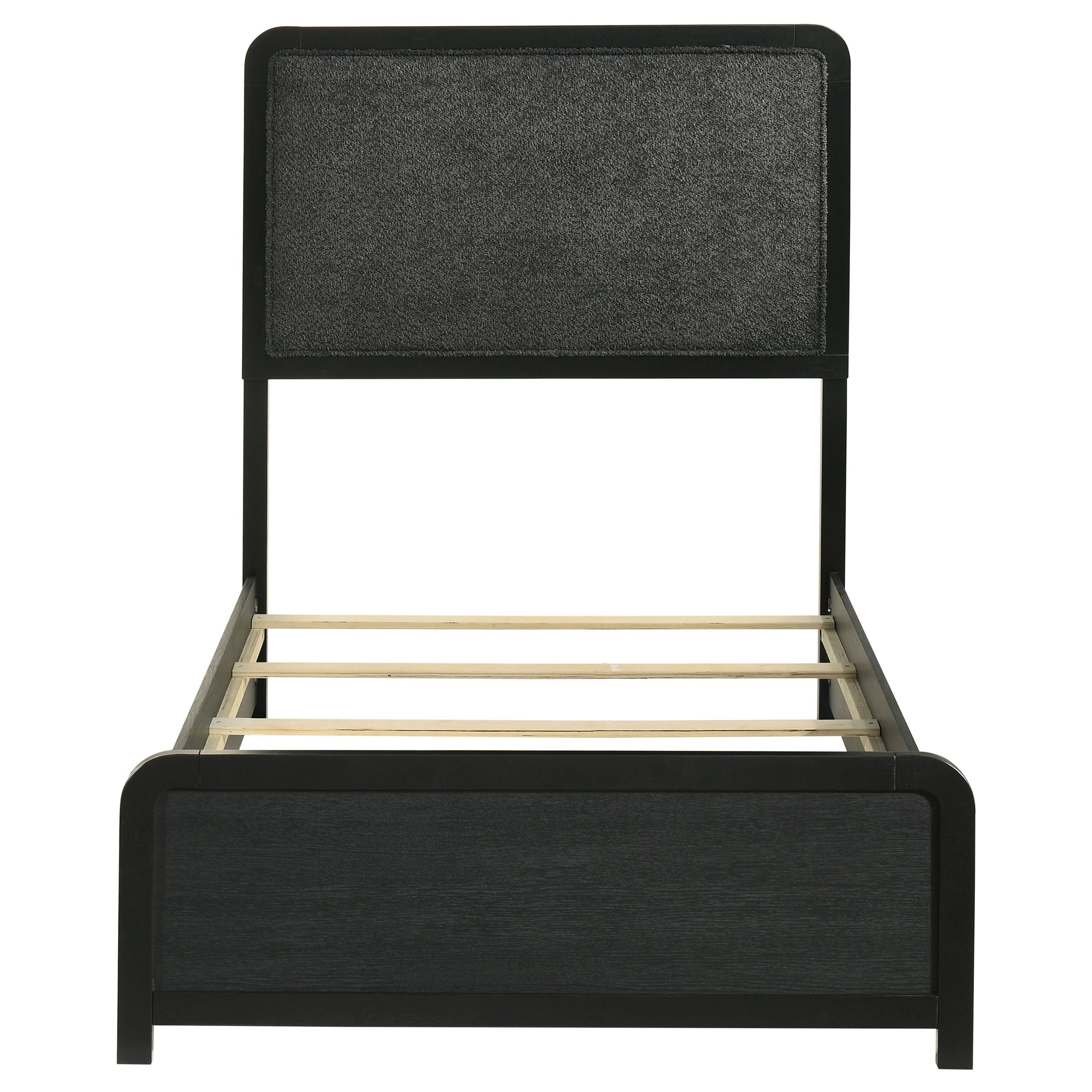 Cavelle 51-inch Upholstered Twin Panel Bed Black