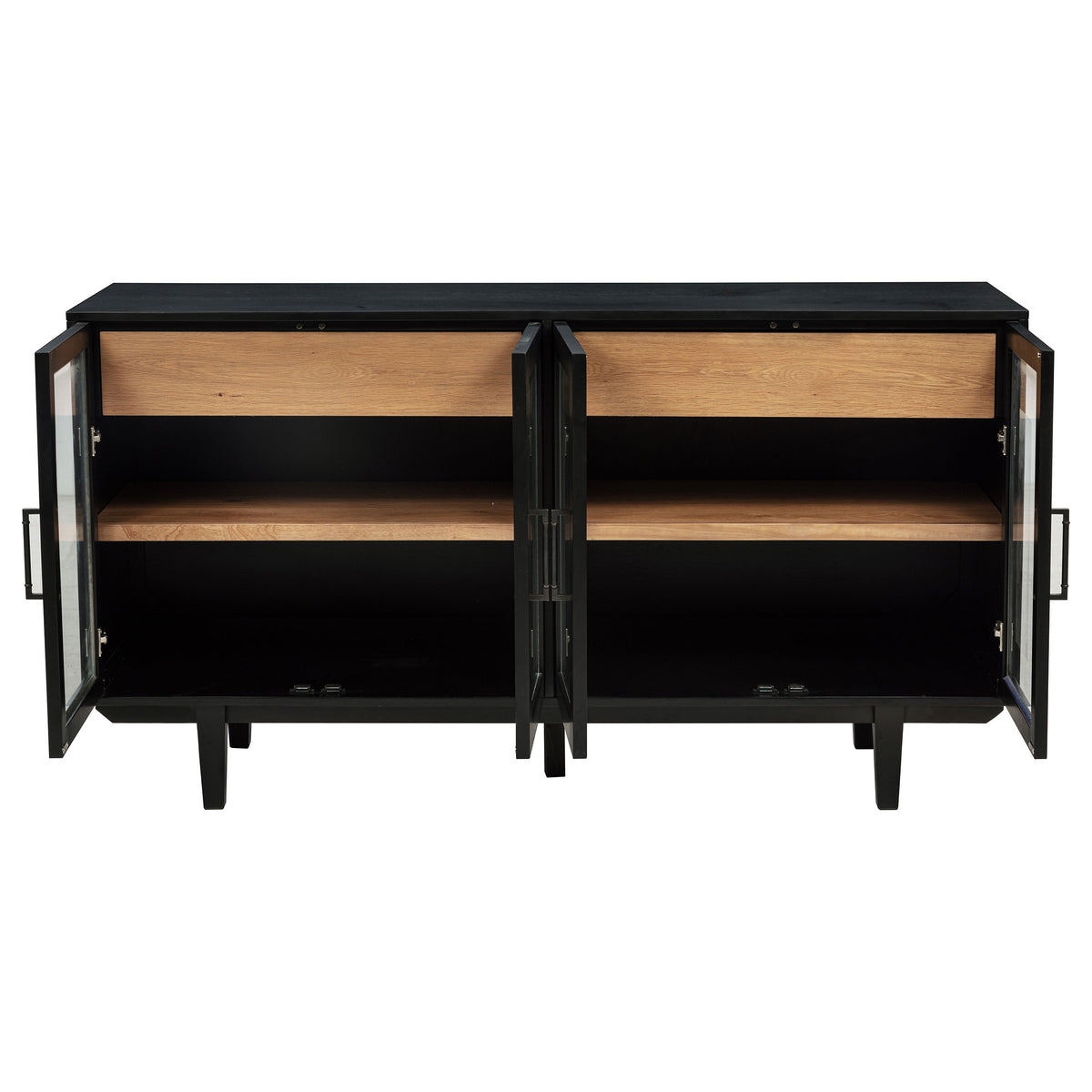 Middleton 4-door Sideboard Server with Dual Drawers Black